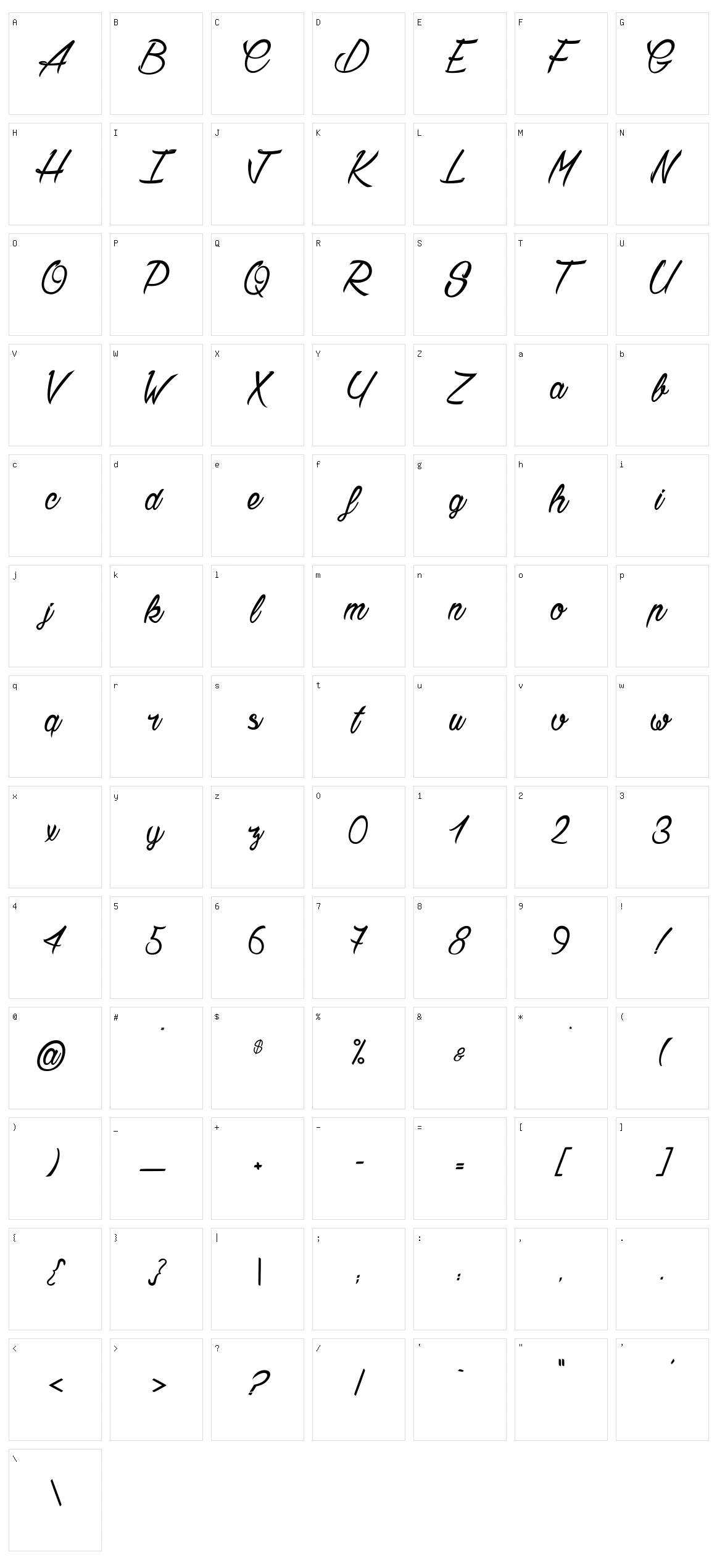 Chardons Character Set