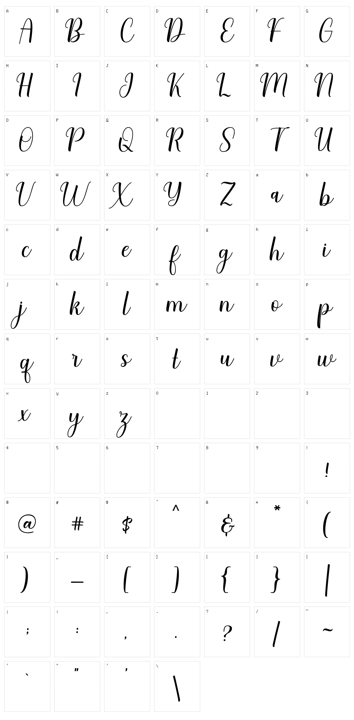 Charliez Character Set