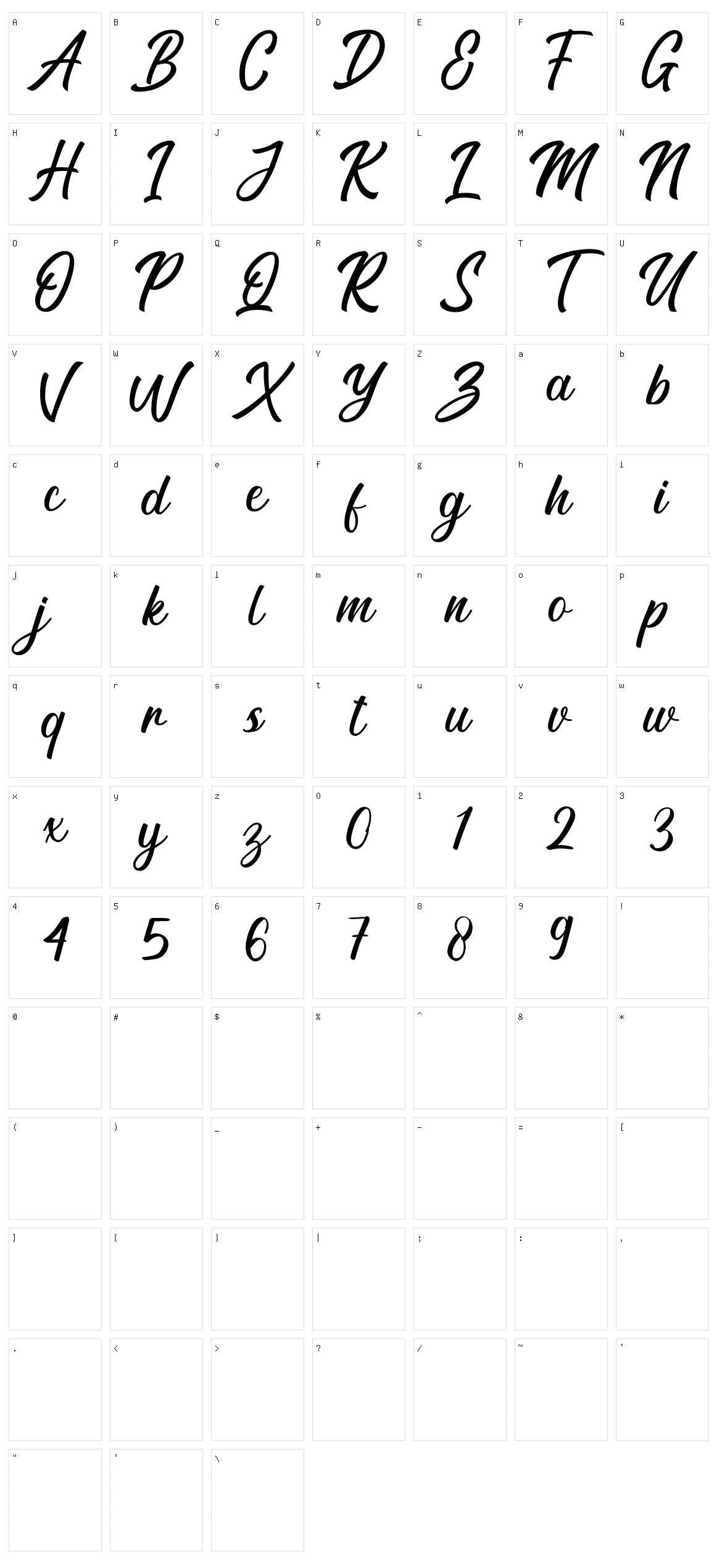 Charlington Character Set