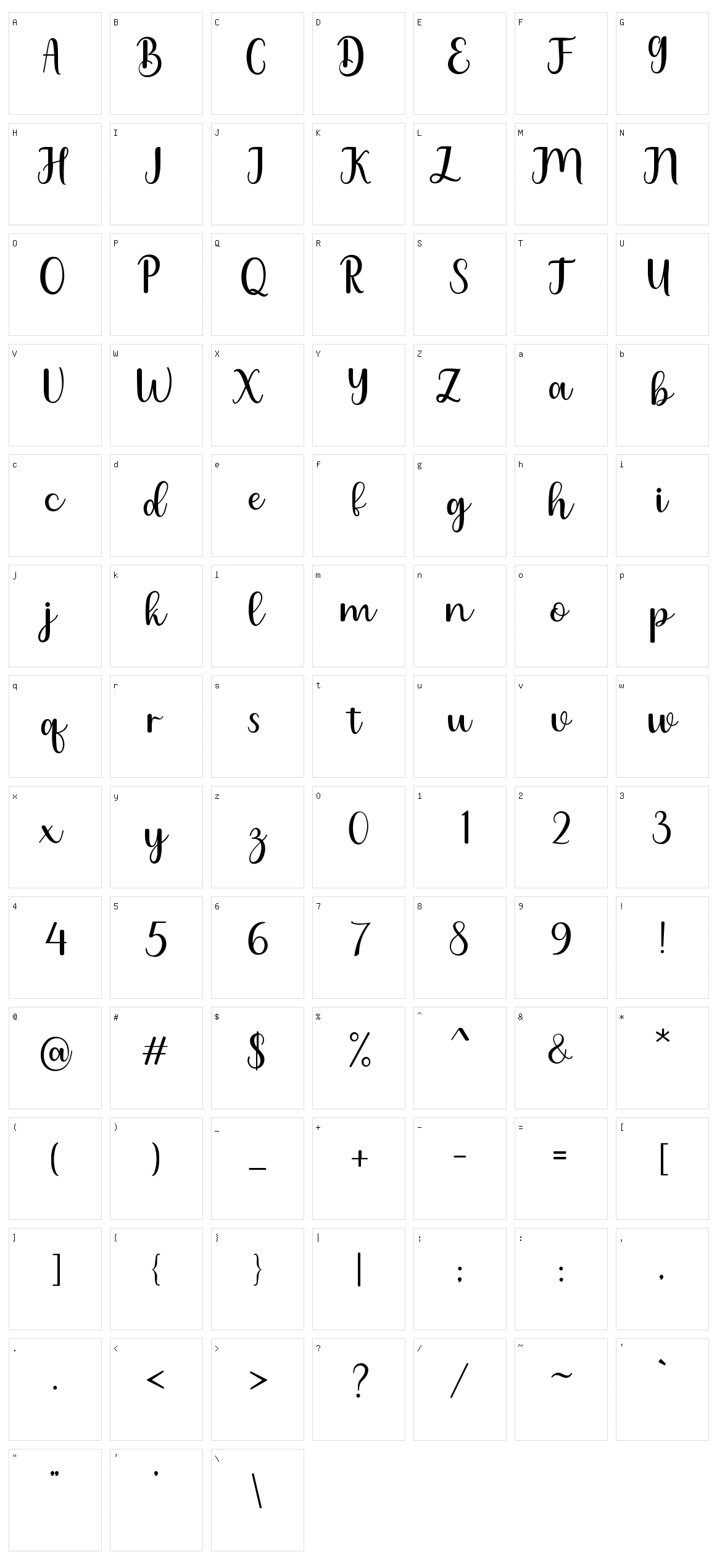 Charlize Character Set