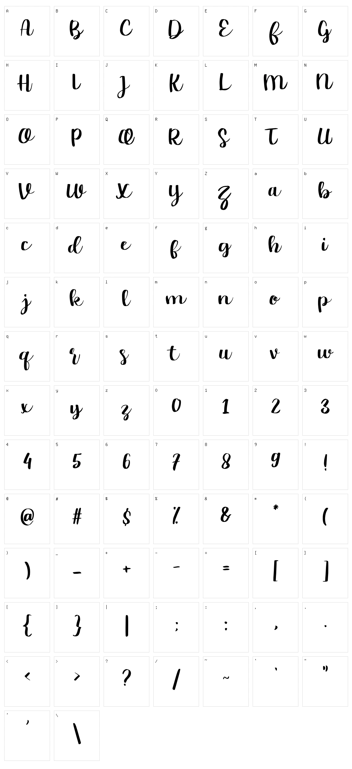 Chasy Character Set