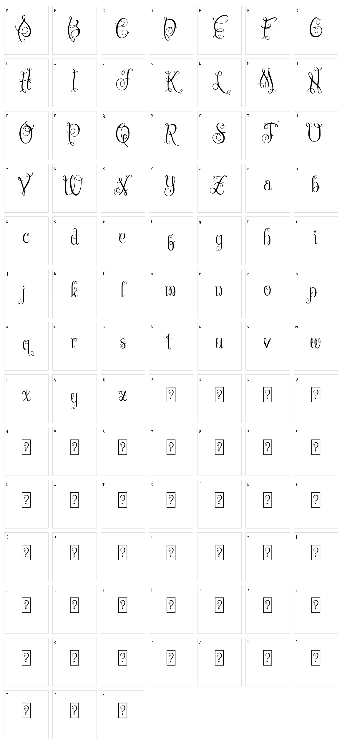 Chattelyne Character Set