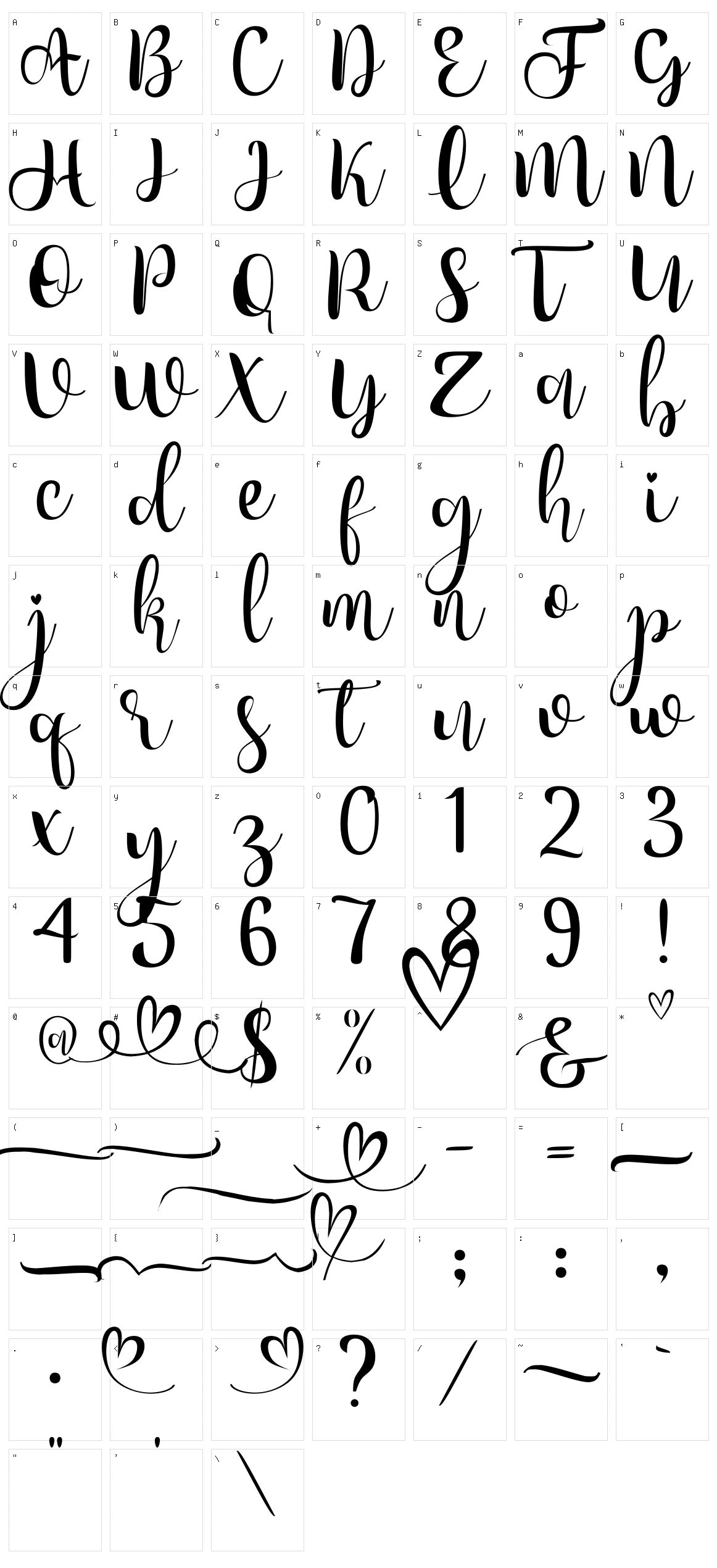 Chellsea Character Set