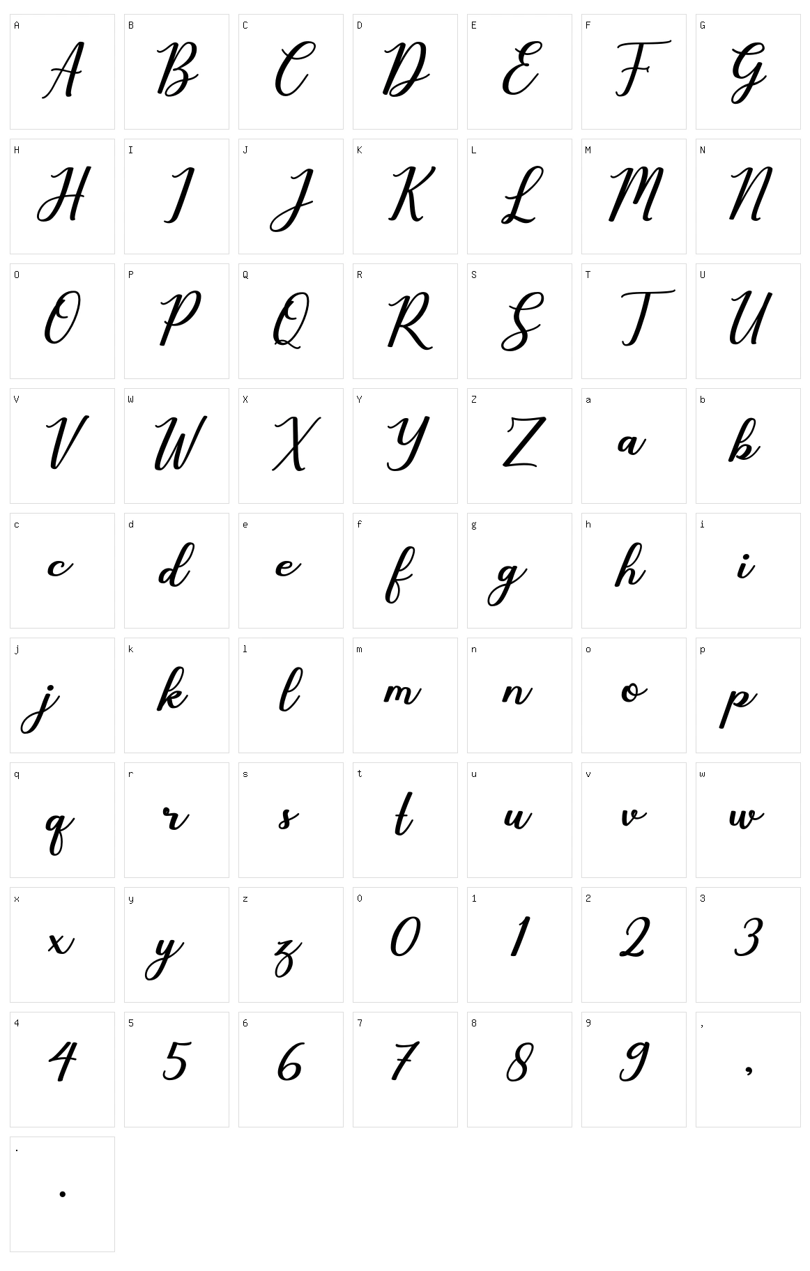 Cholaros Character Set