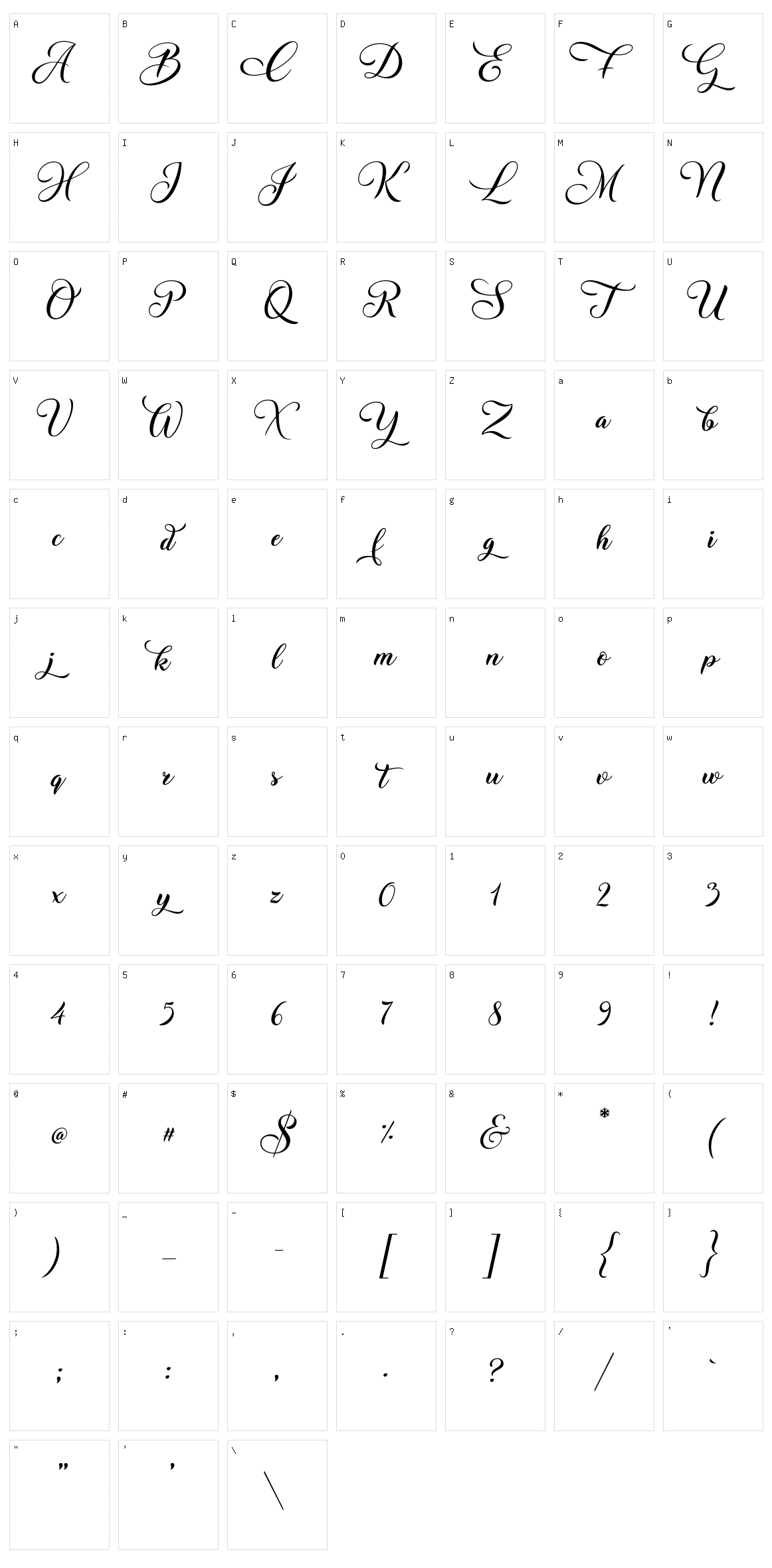 Christmas Wish Calligraphy Character Set
