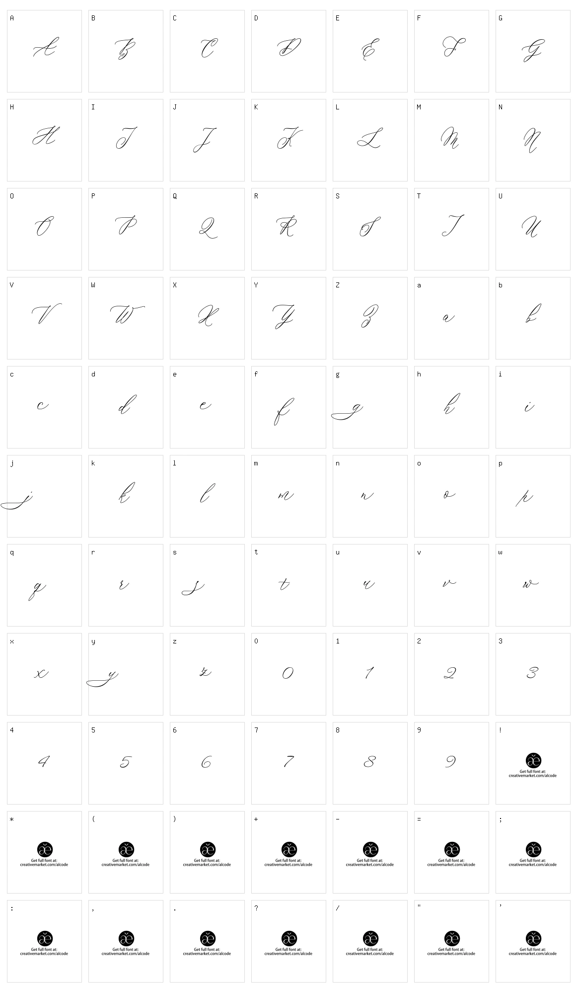 Claristy Character Set