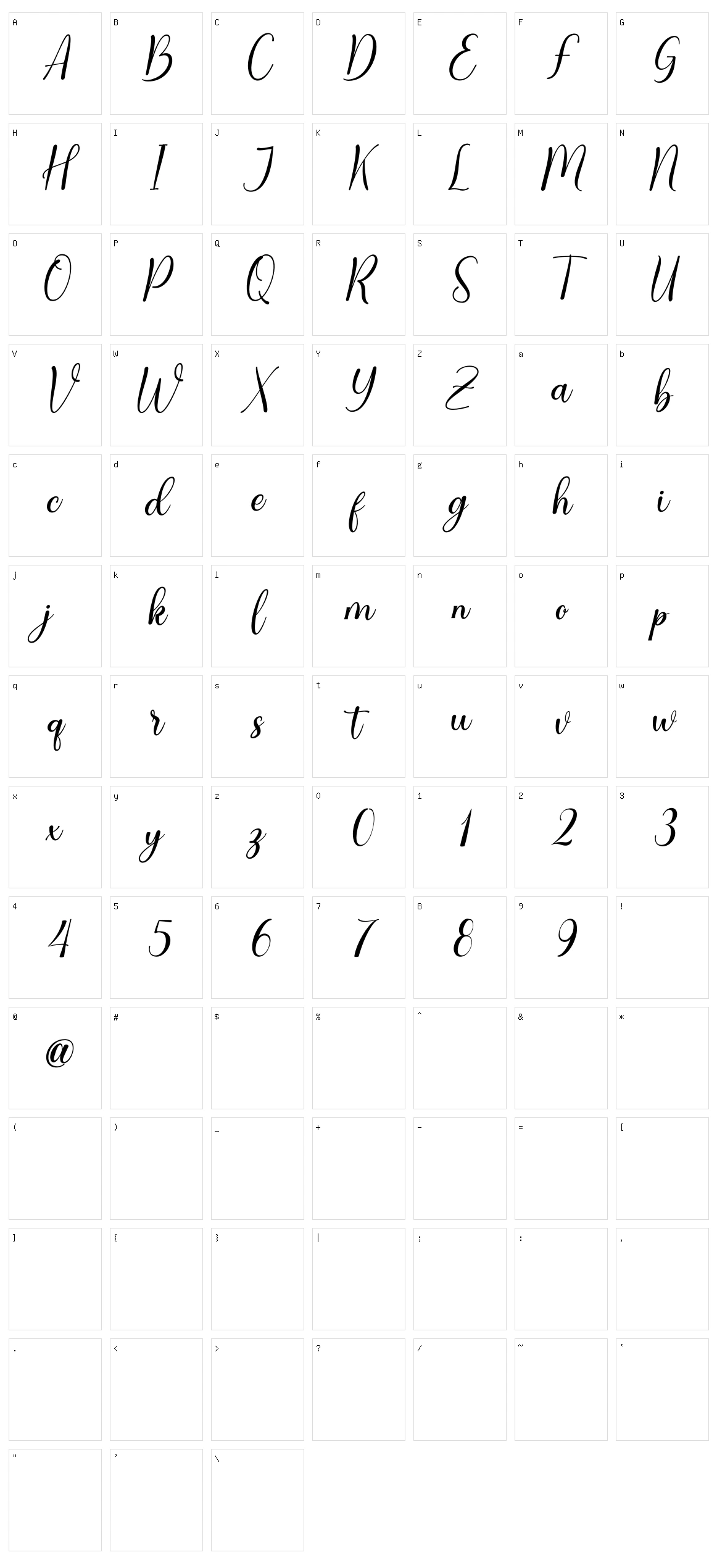 Clarities Character Set
