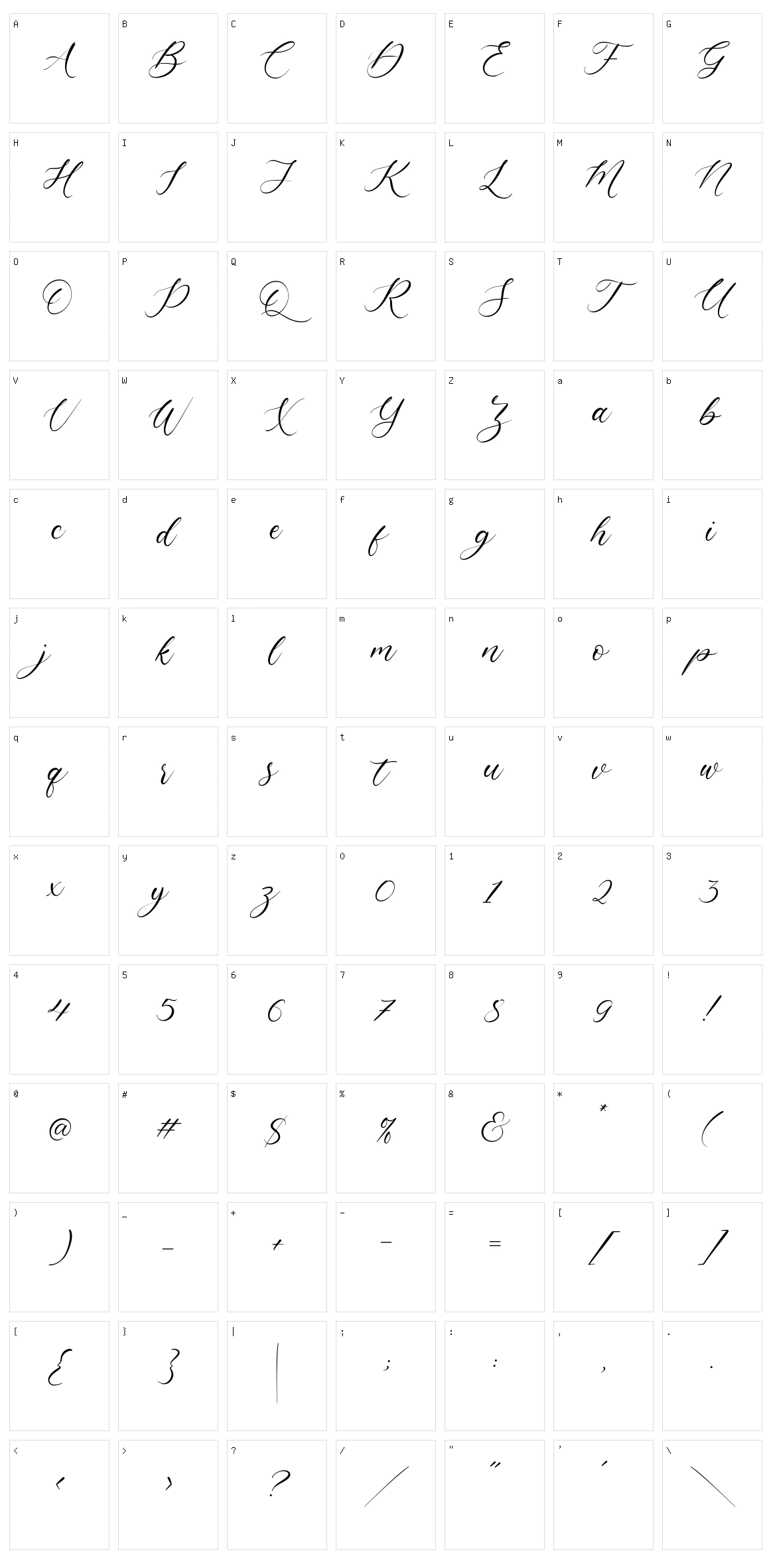 Claytona Character Set