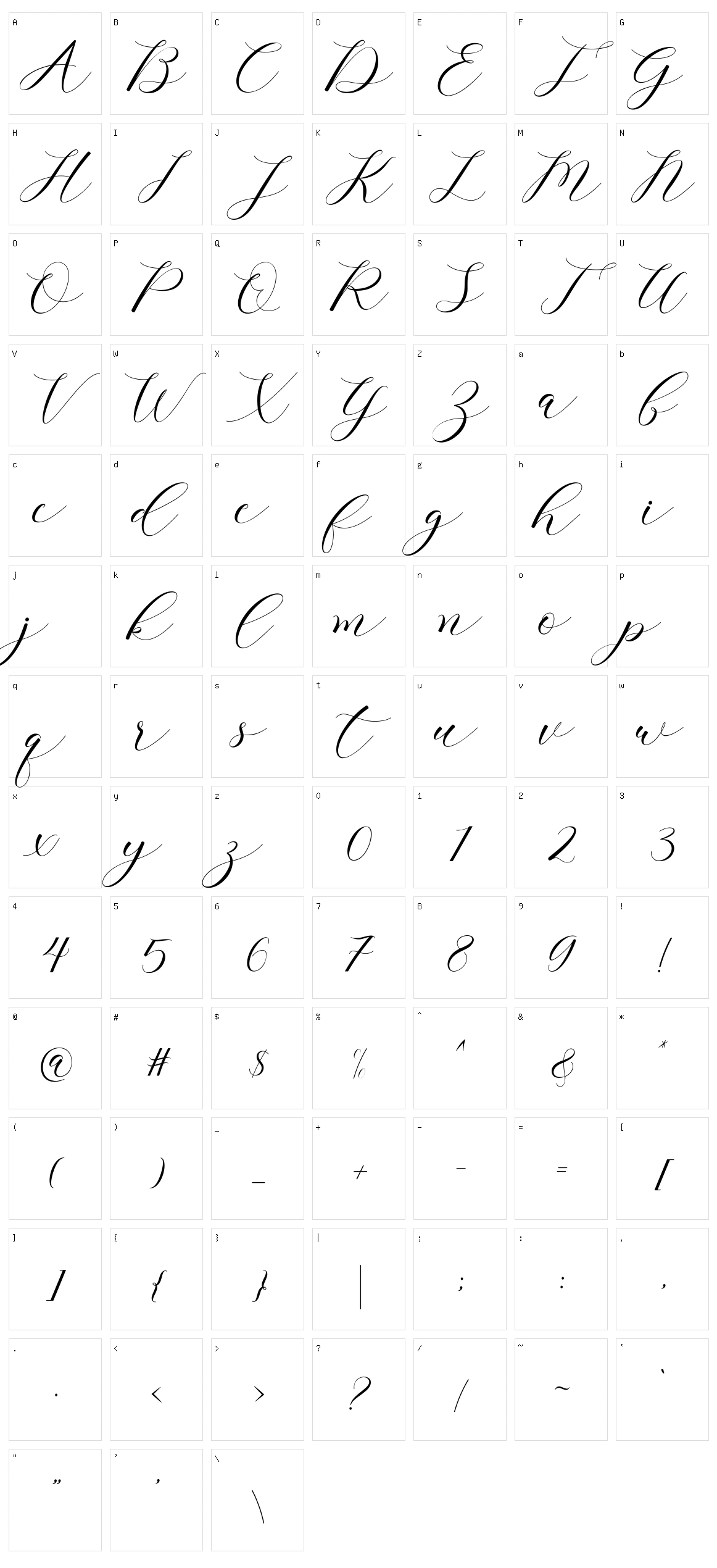 Clover Character Set