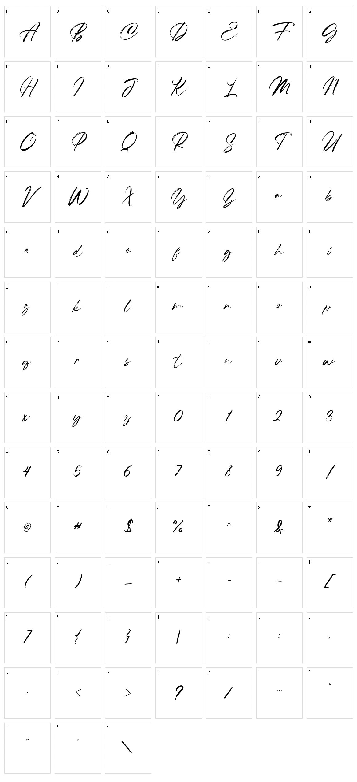 Compania Character Set