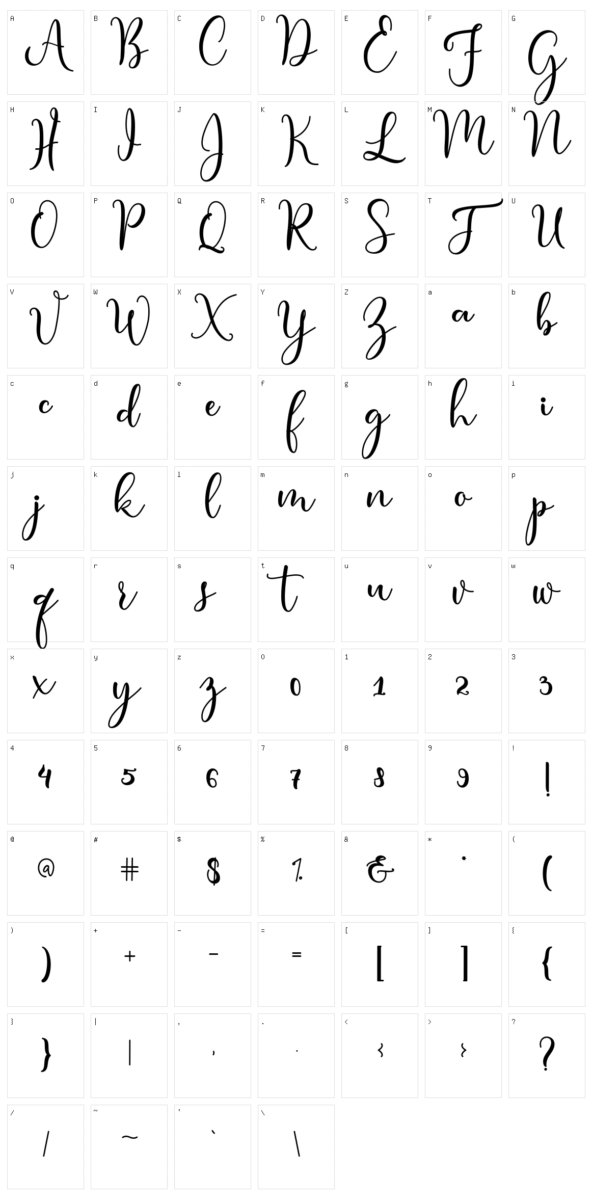 Condita Character Set