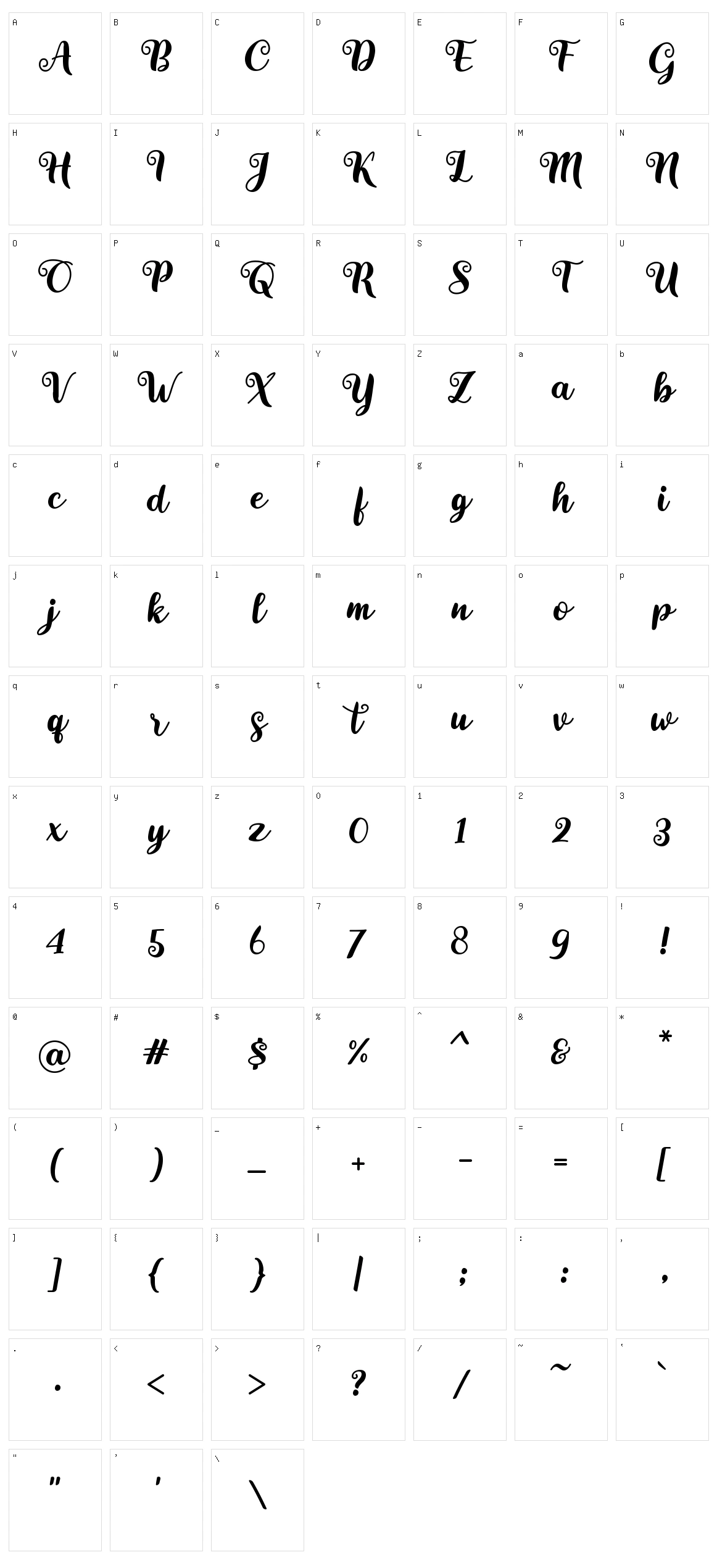 Creatie Character Set