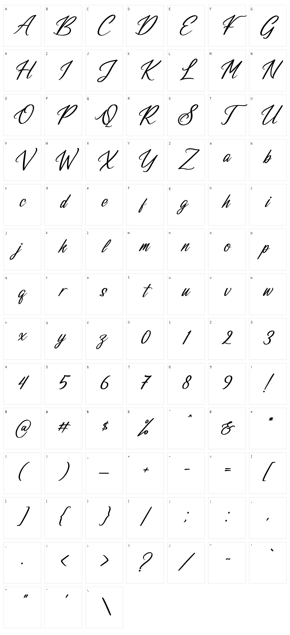 Cuningham Singleton Character Set