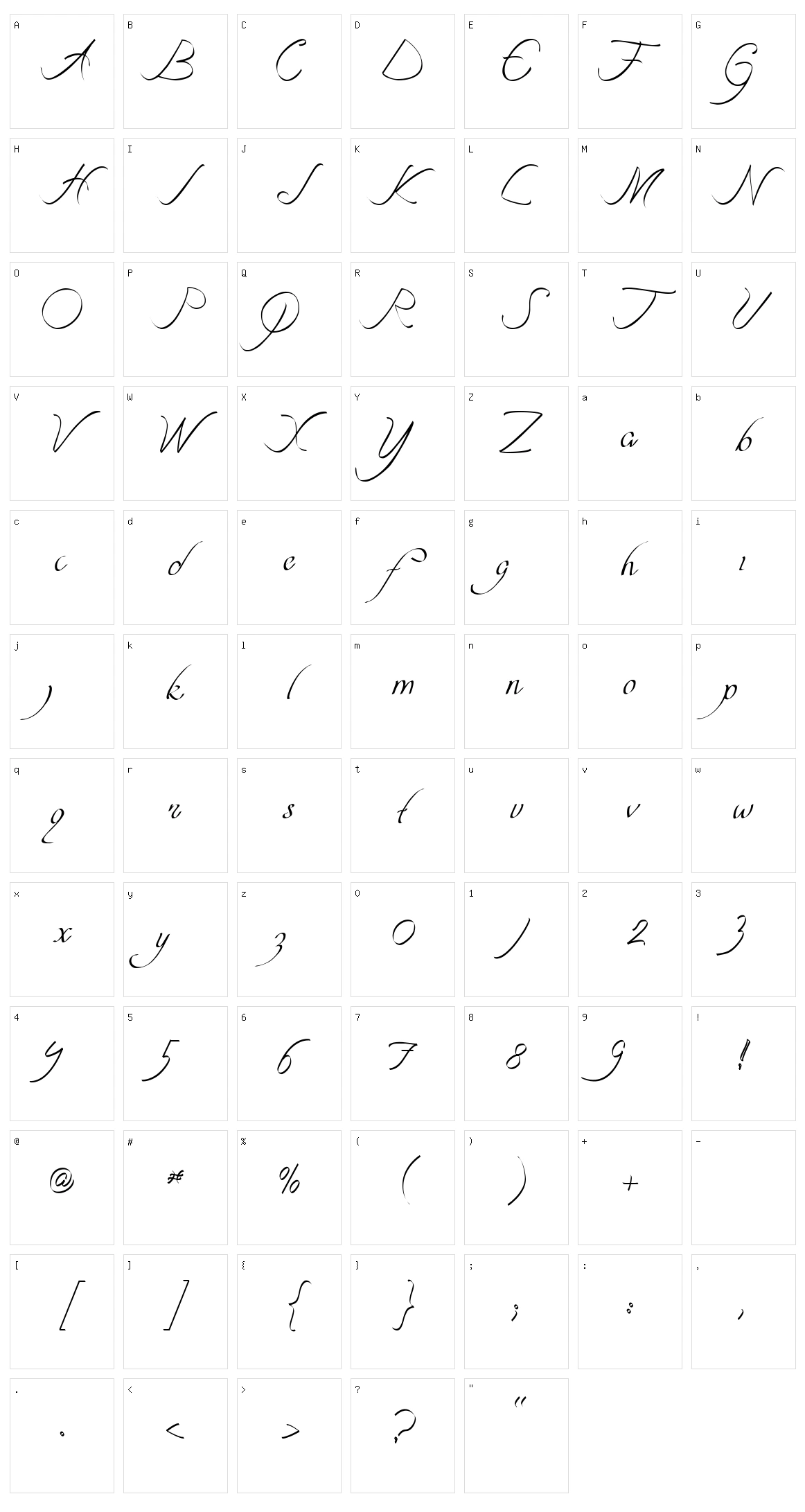 Curve Character Set