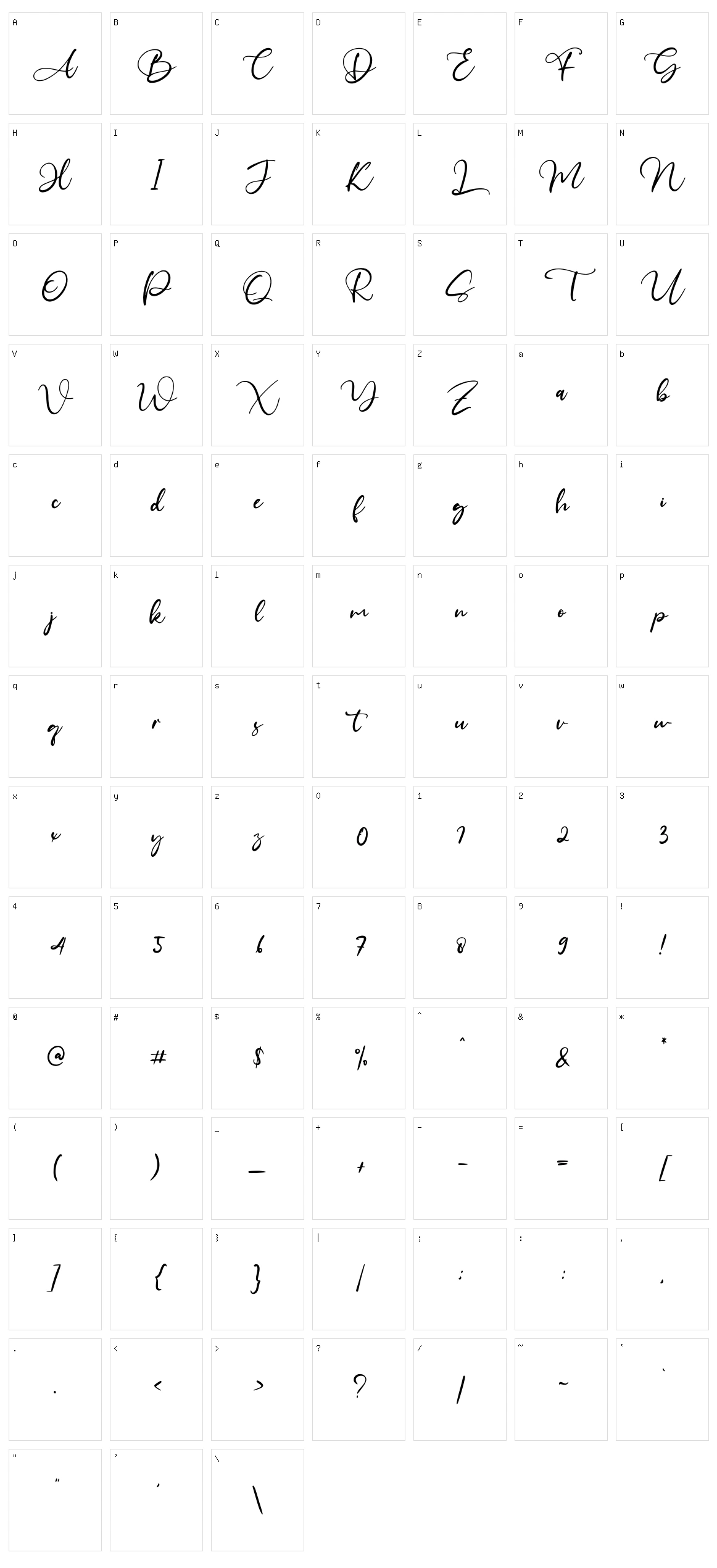Cute Lettering Character Set
