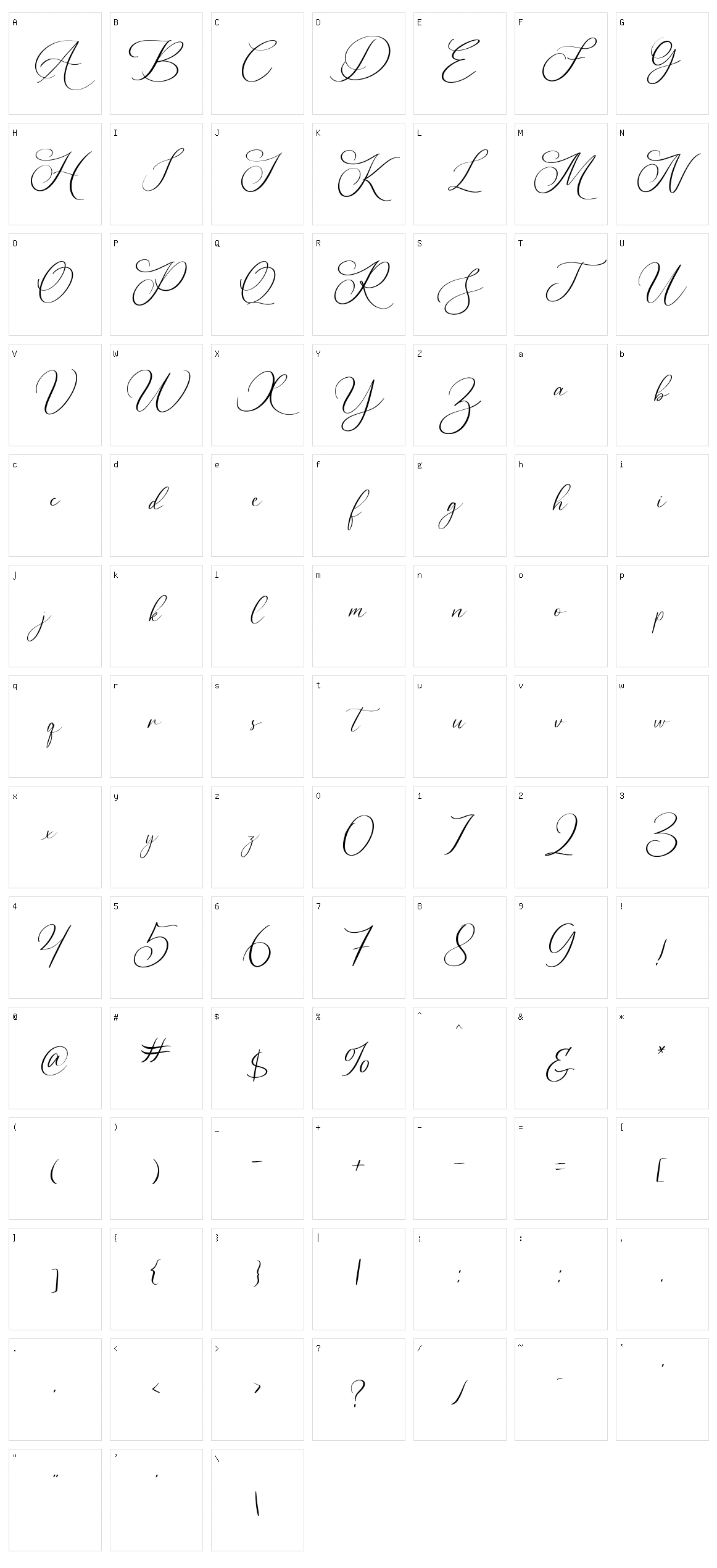 Dagtton Character Set