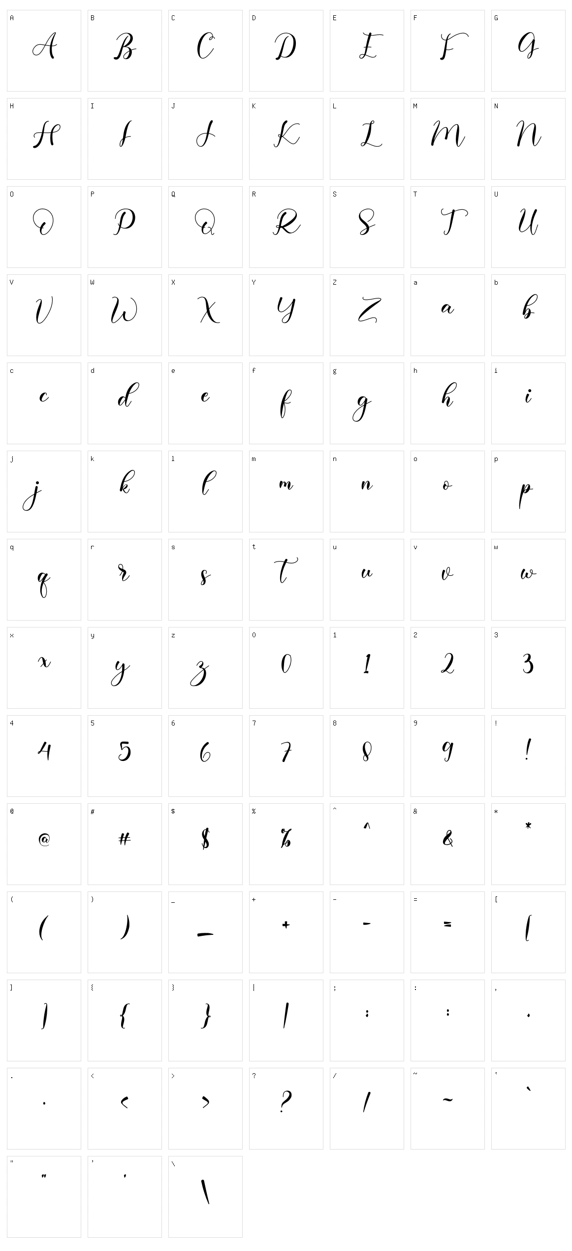 Daliska Character Set