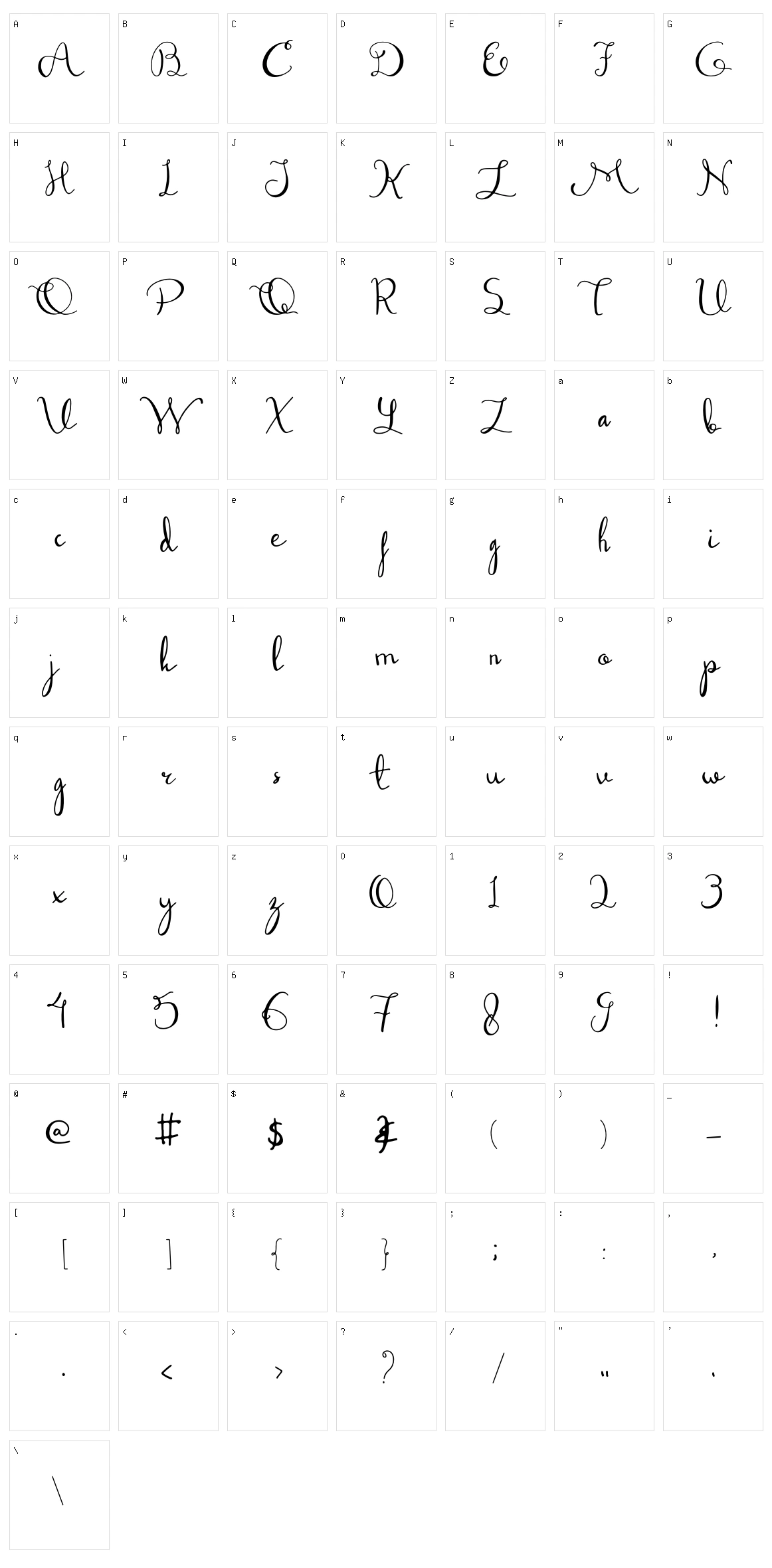 Dandelion Character Set