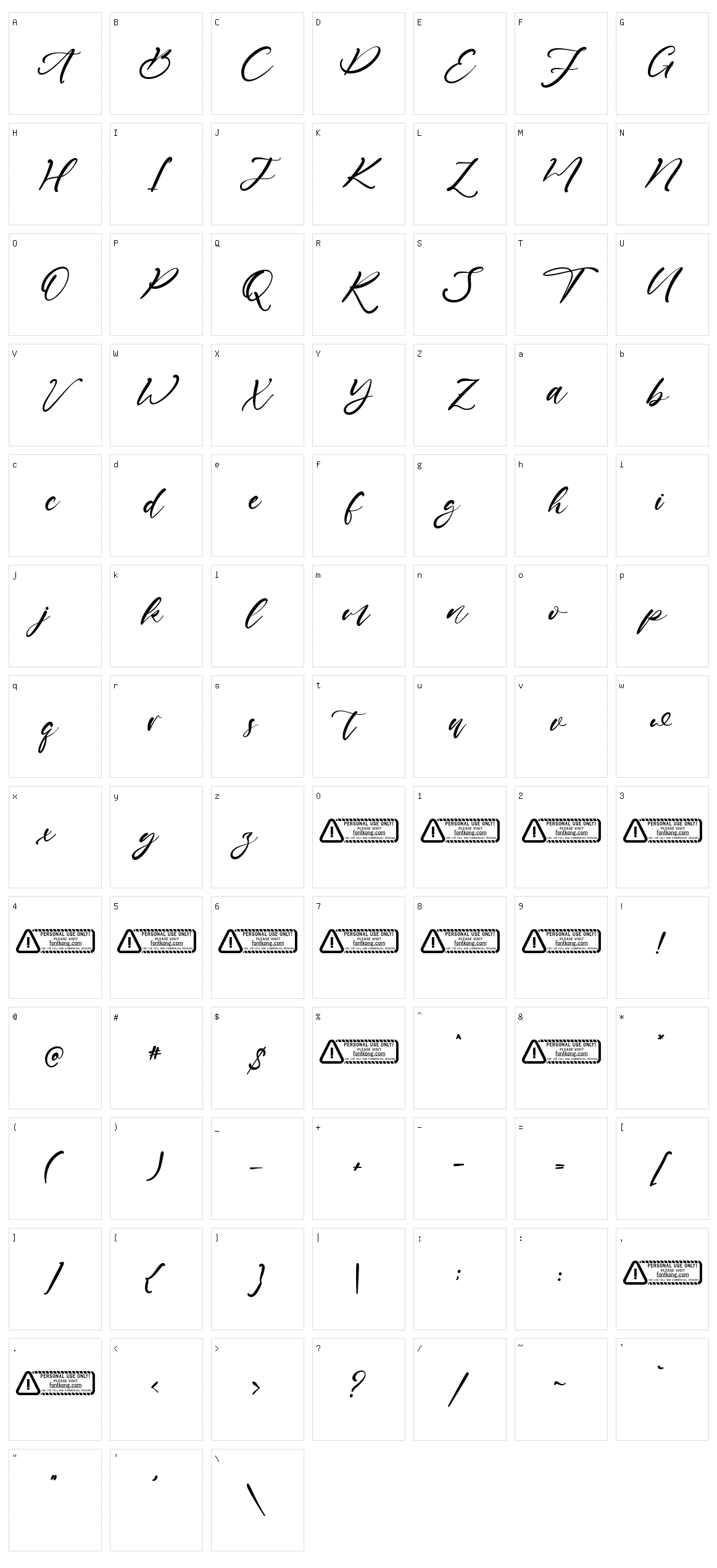Daniel Jamie Character Set