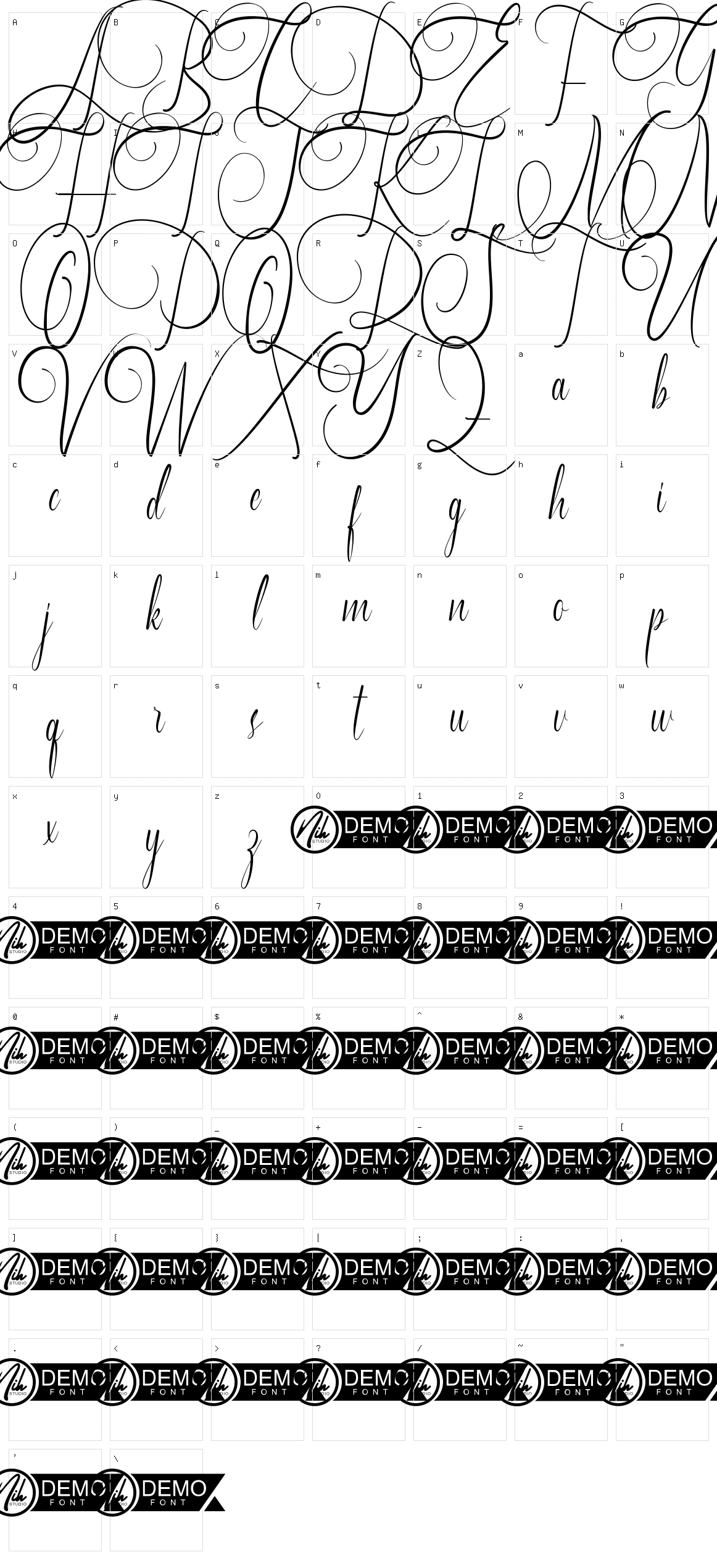 Danillous Character Set