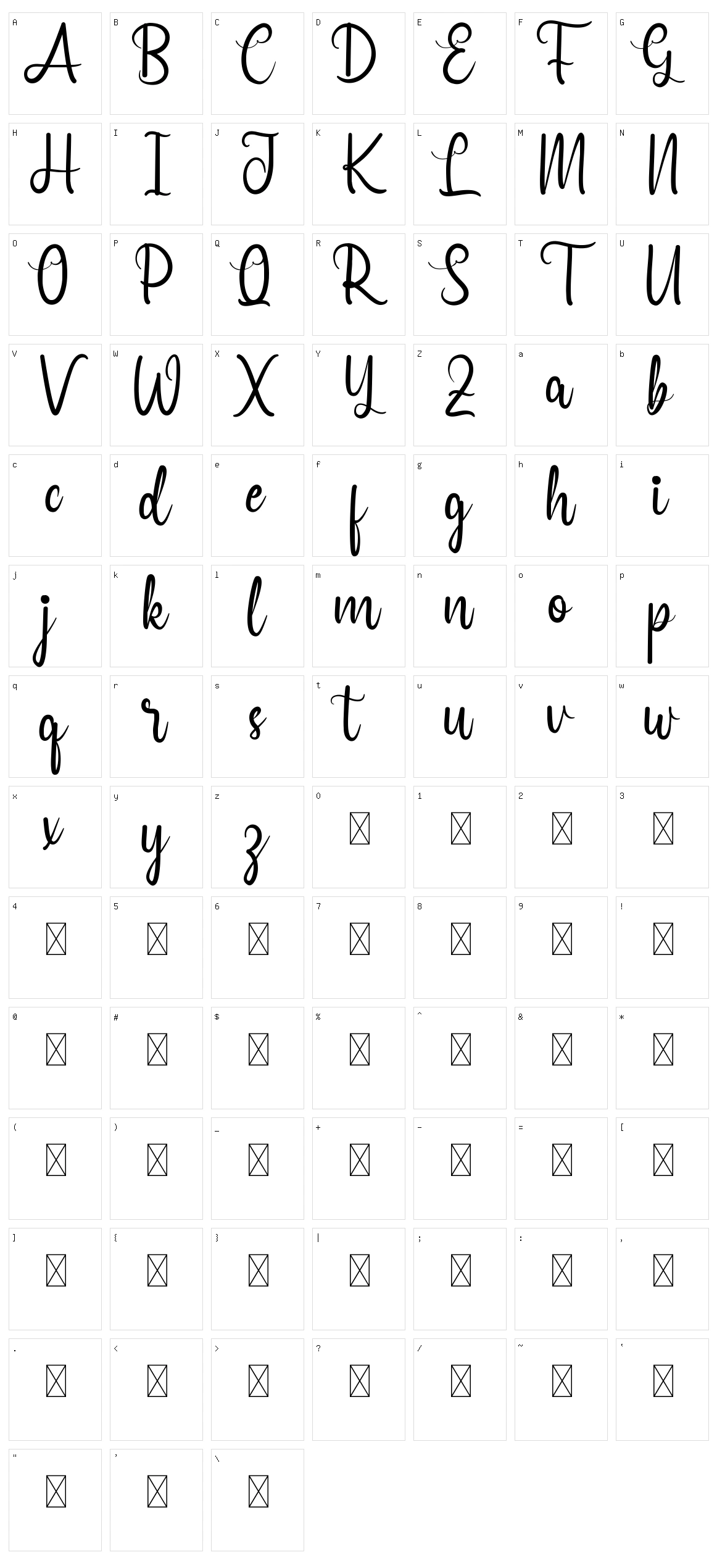 Daringness Character Set