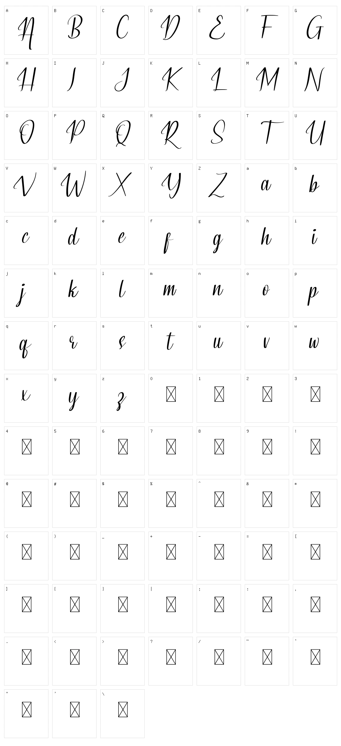 Darkloose Character Set