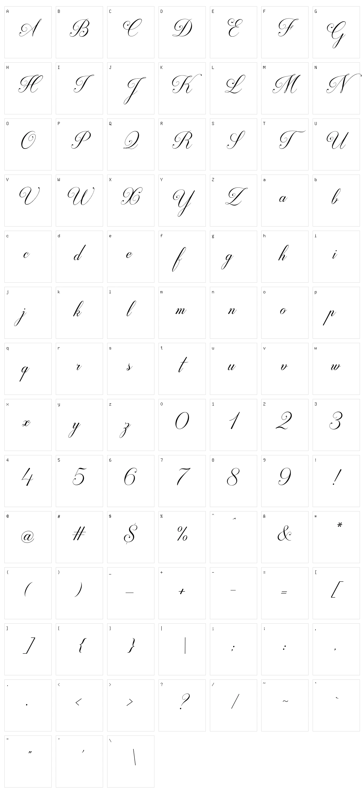 Darleston Character Set
