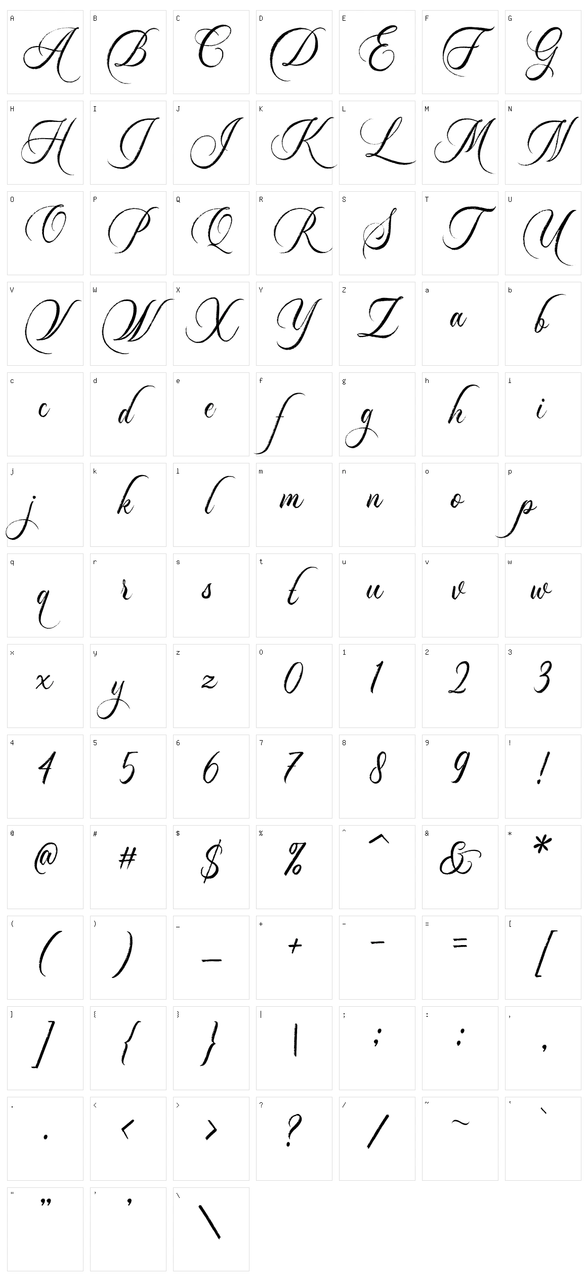Dayland Character Set