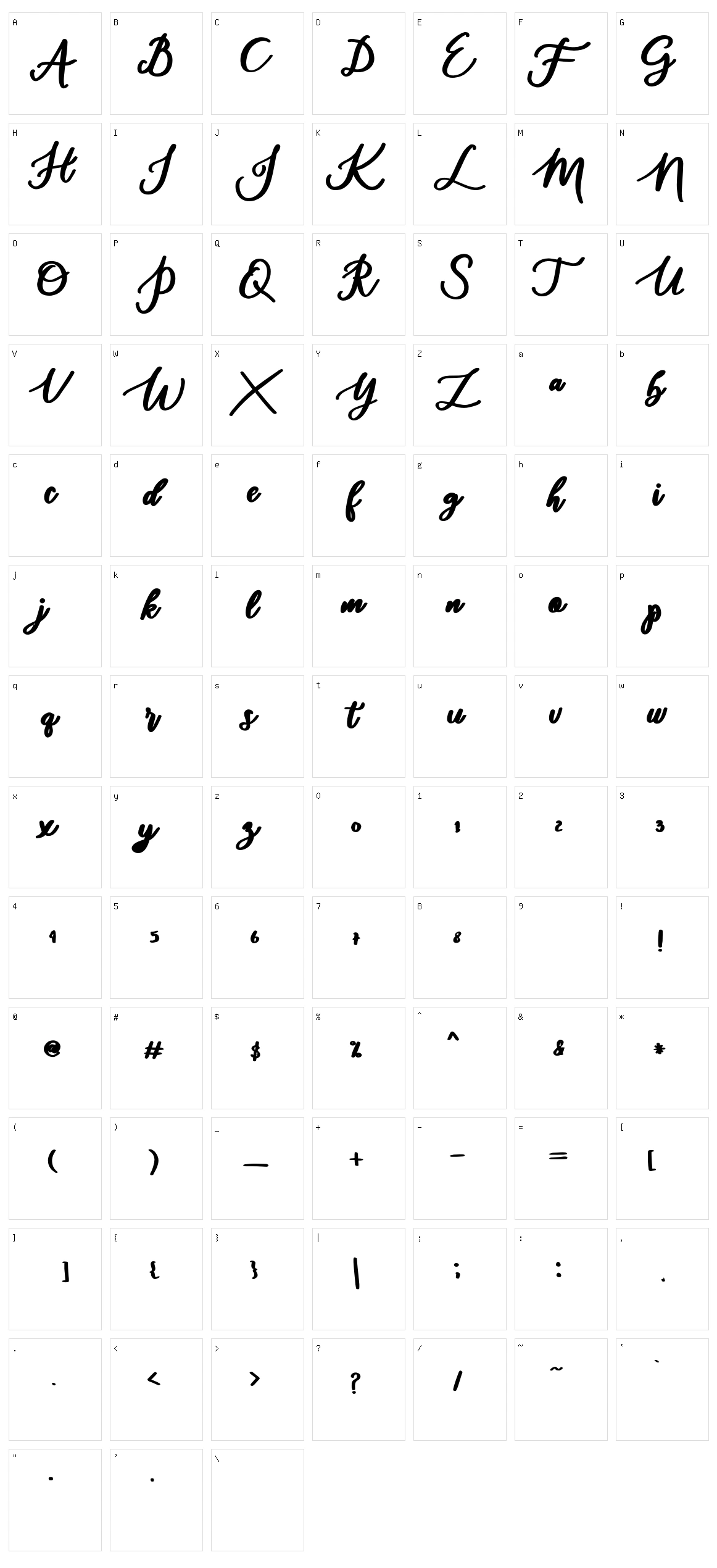 Daylight Character Set