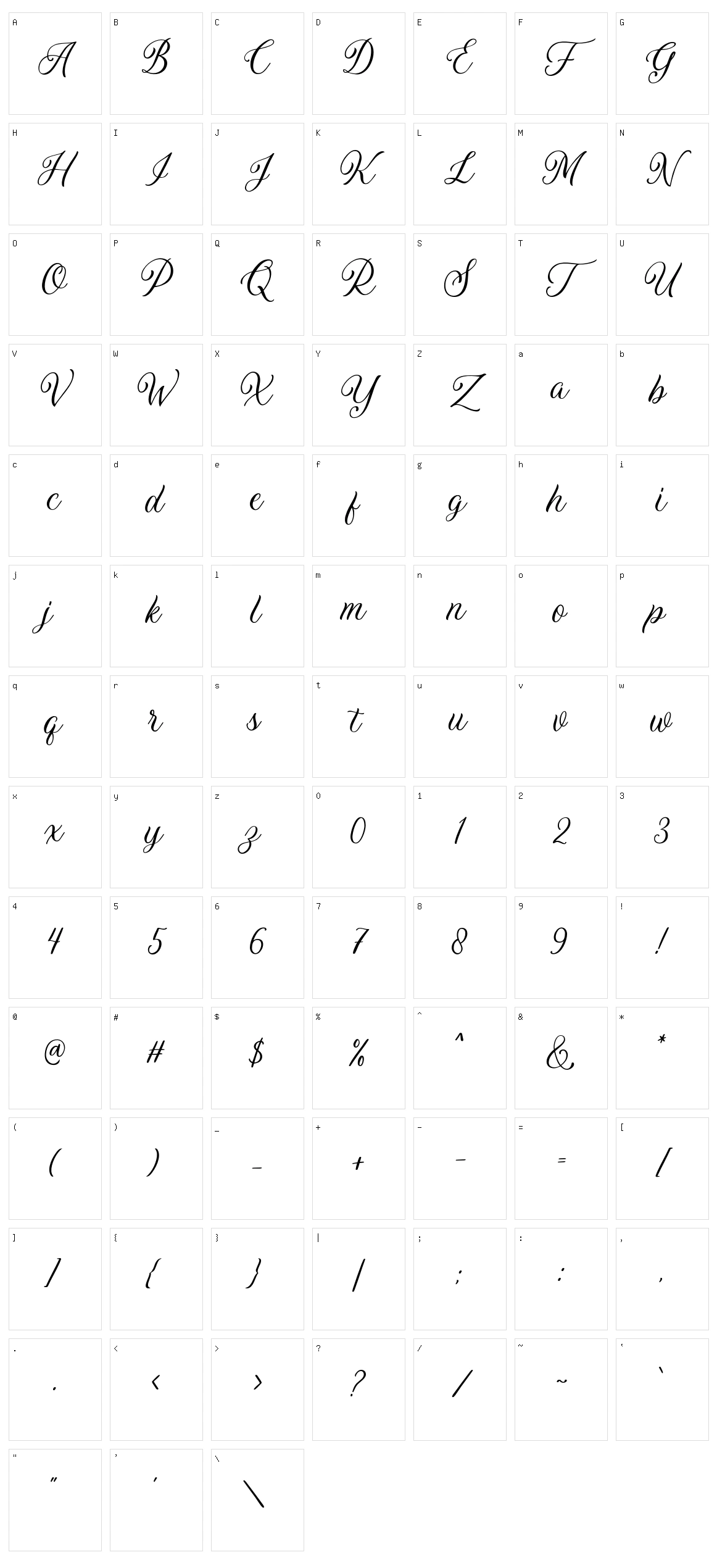 Daytonia Character Set