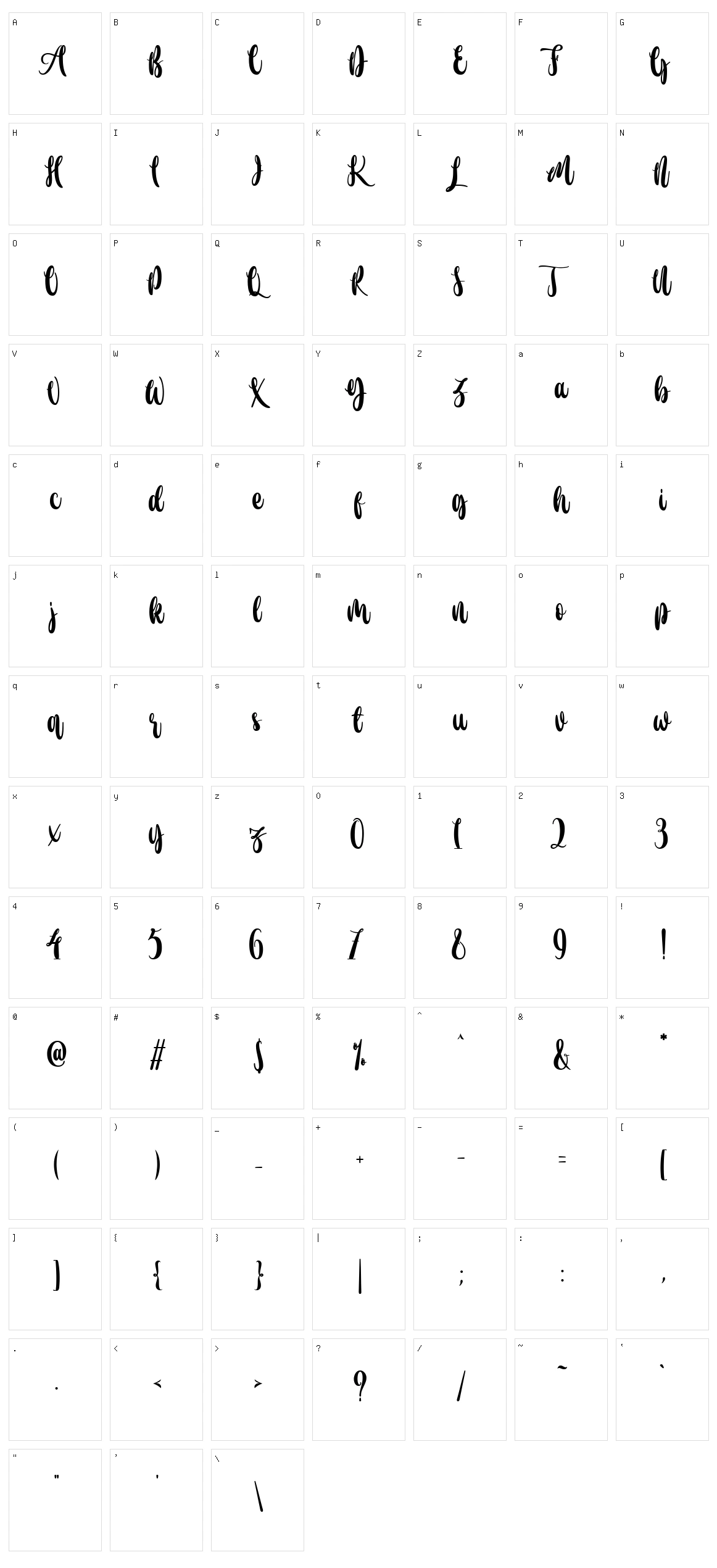 De Floras Character Set