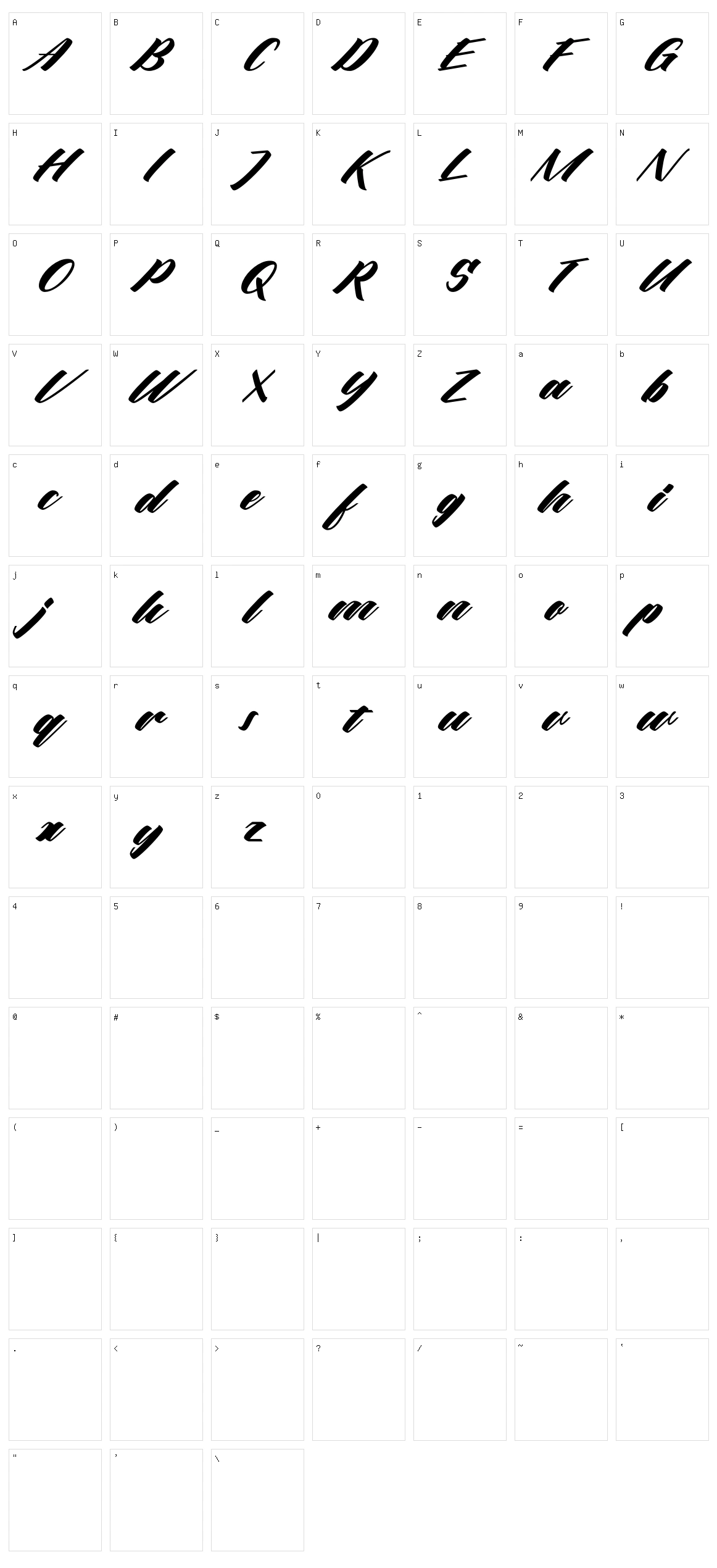De Hafla Character Set