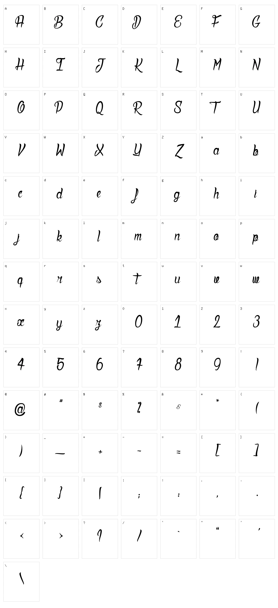 Deadly Inked Character Set