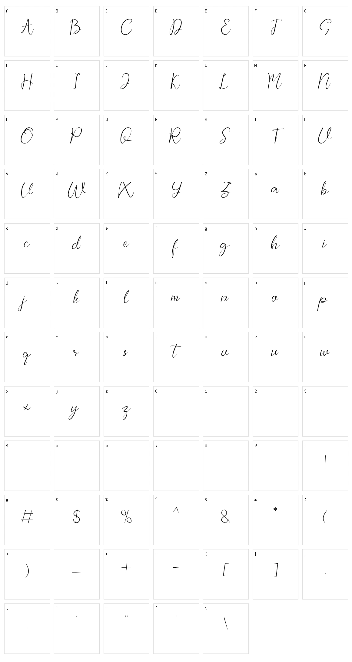 Dealega Character Set