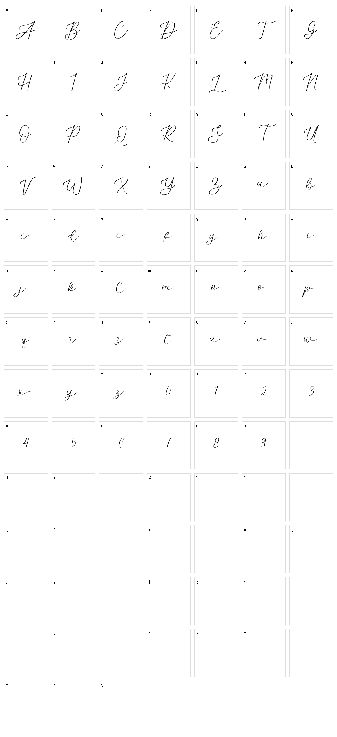 Deandra Cattalina Character Set