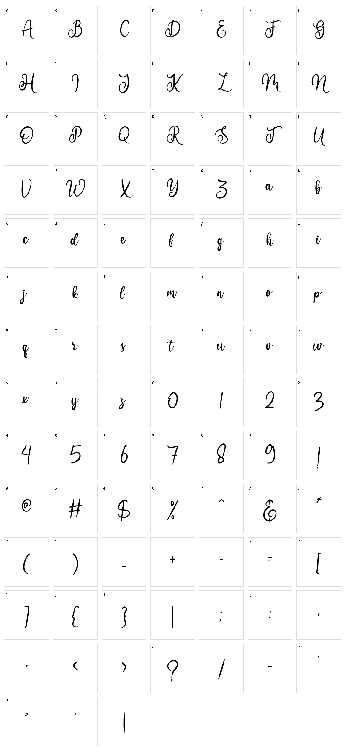 Dearheart Character Set