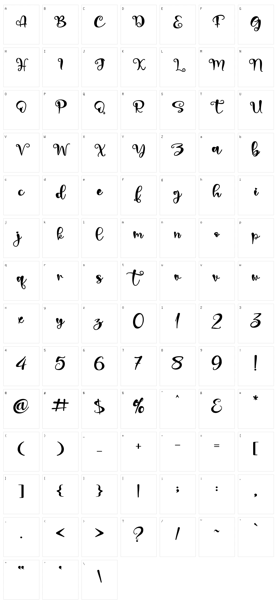 Declaration Of Love Character Set