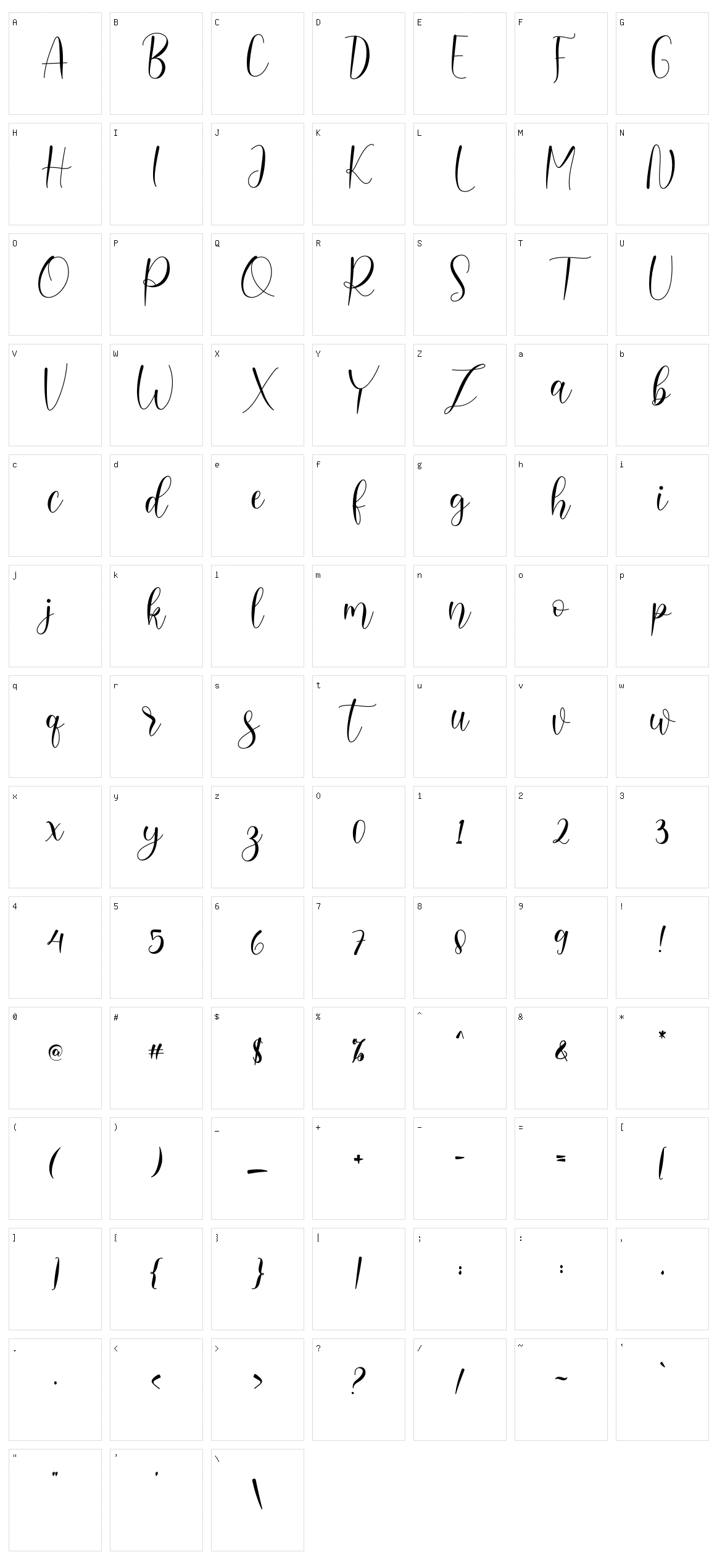 Delara Character Set