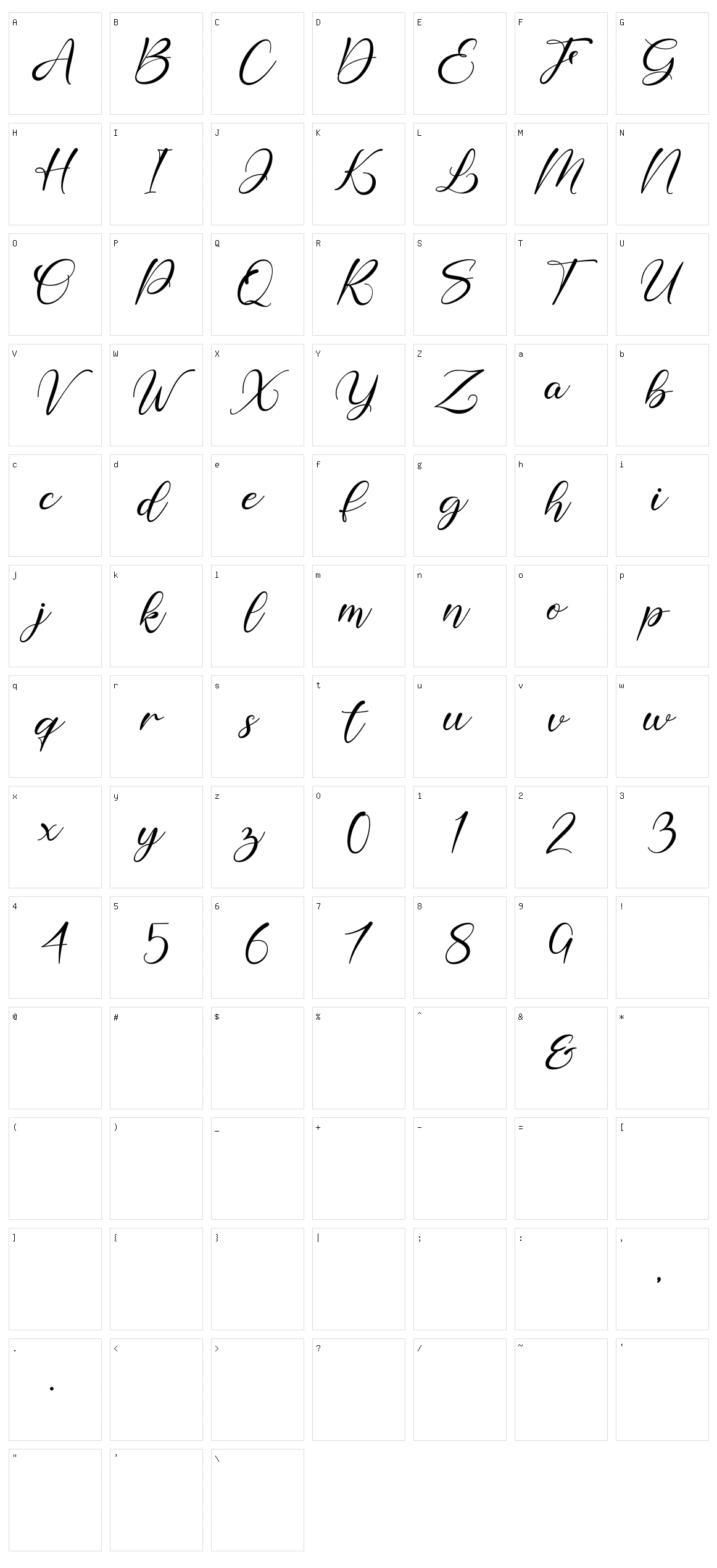 Delima Character Set