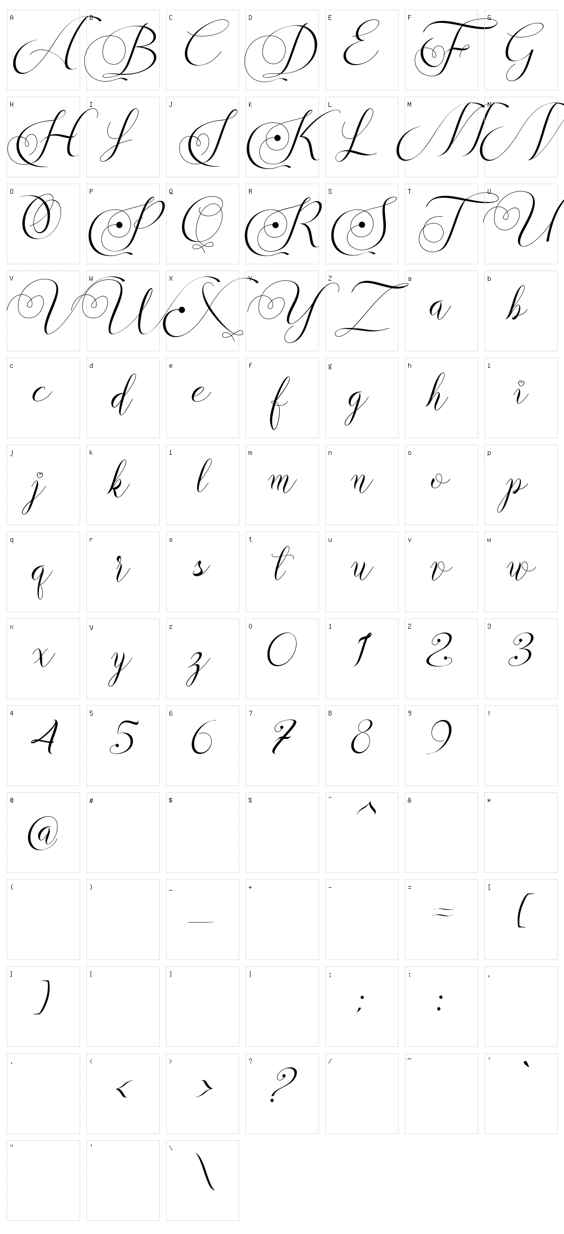Delliavirra Character Set