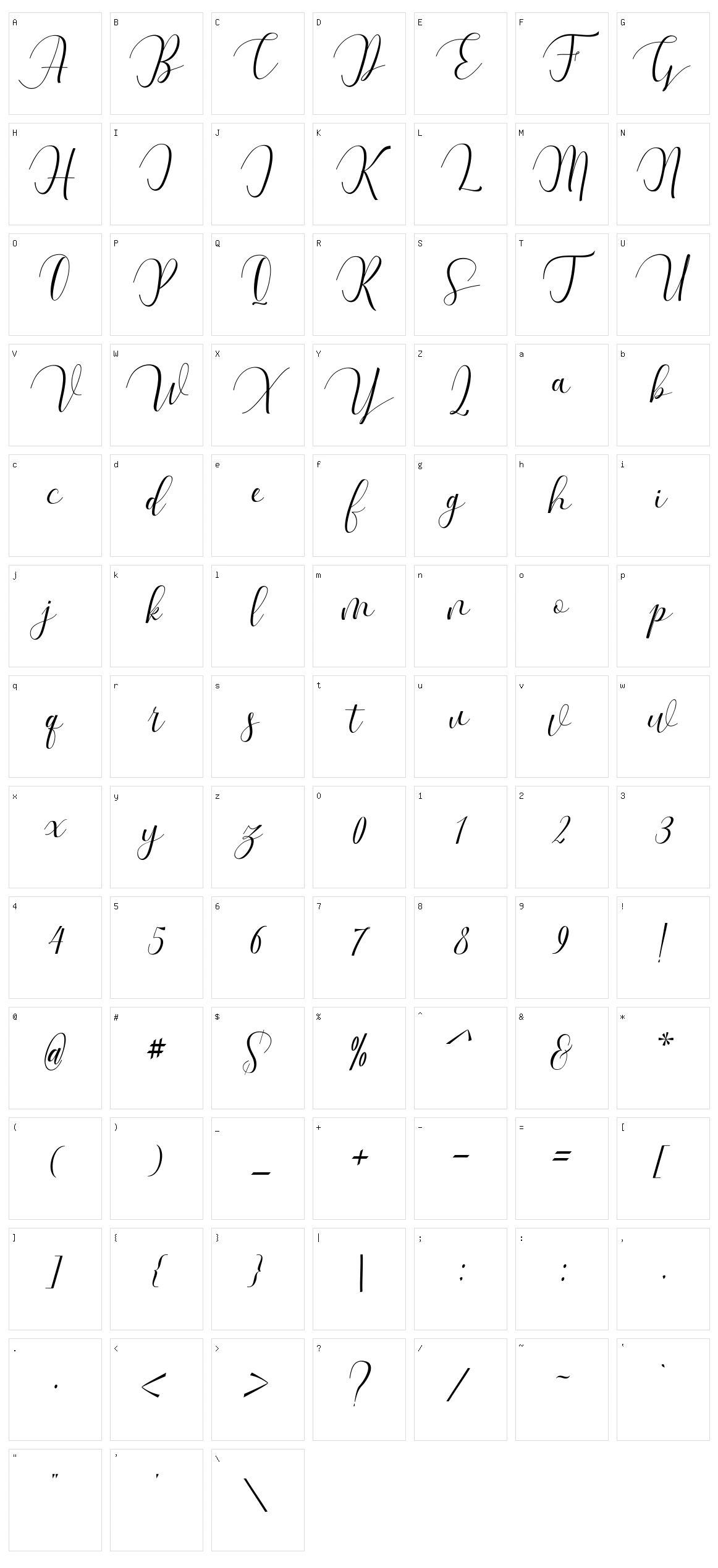 Dellima Character Set