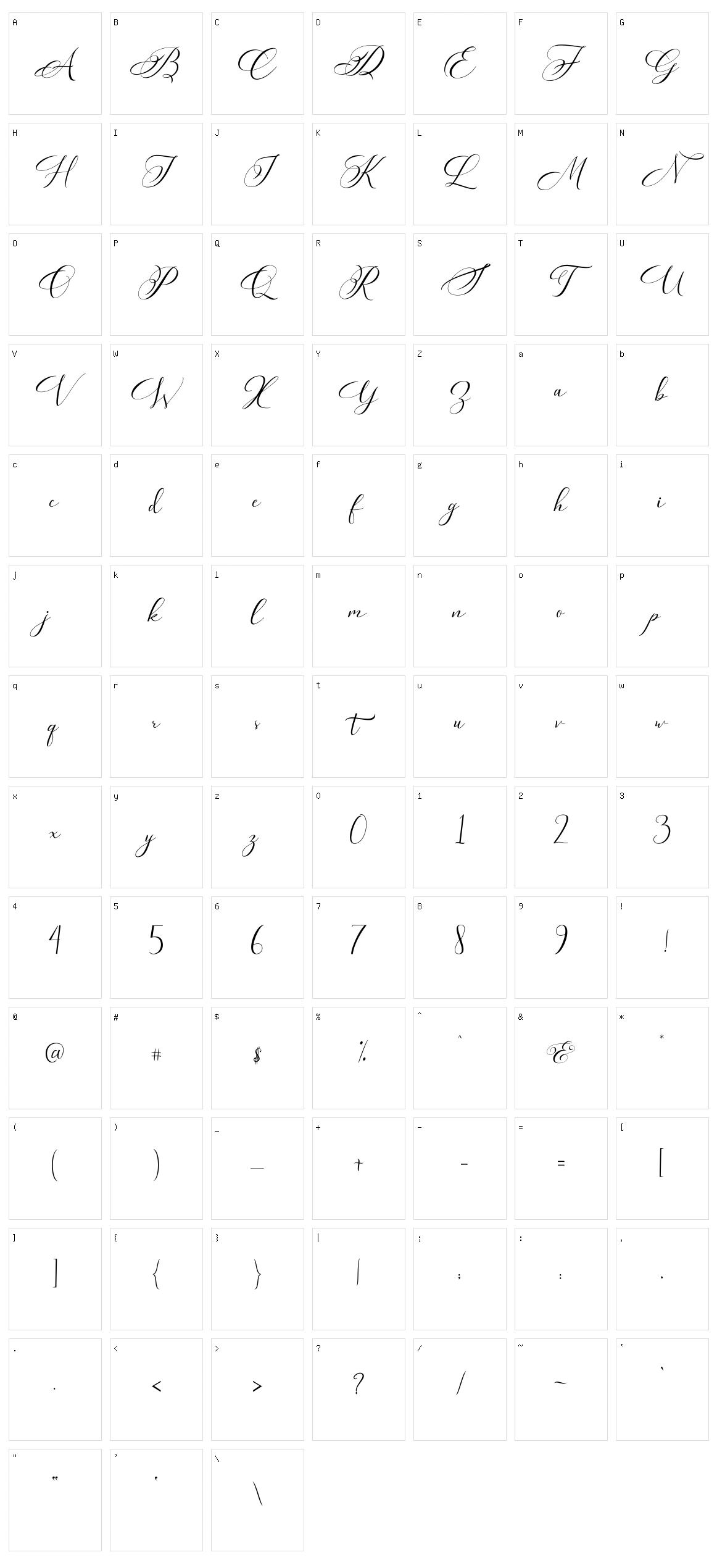 Dellima Character Set