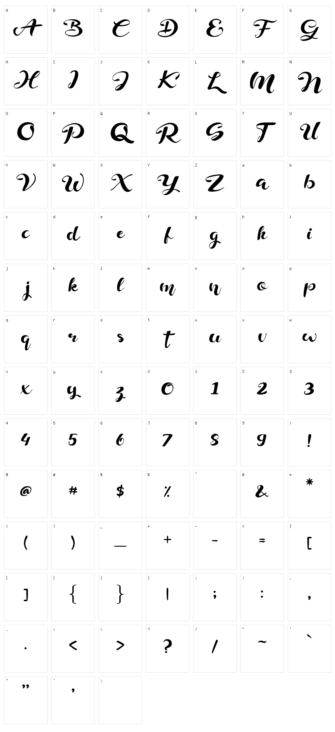 Delphine Character Set