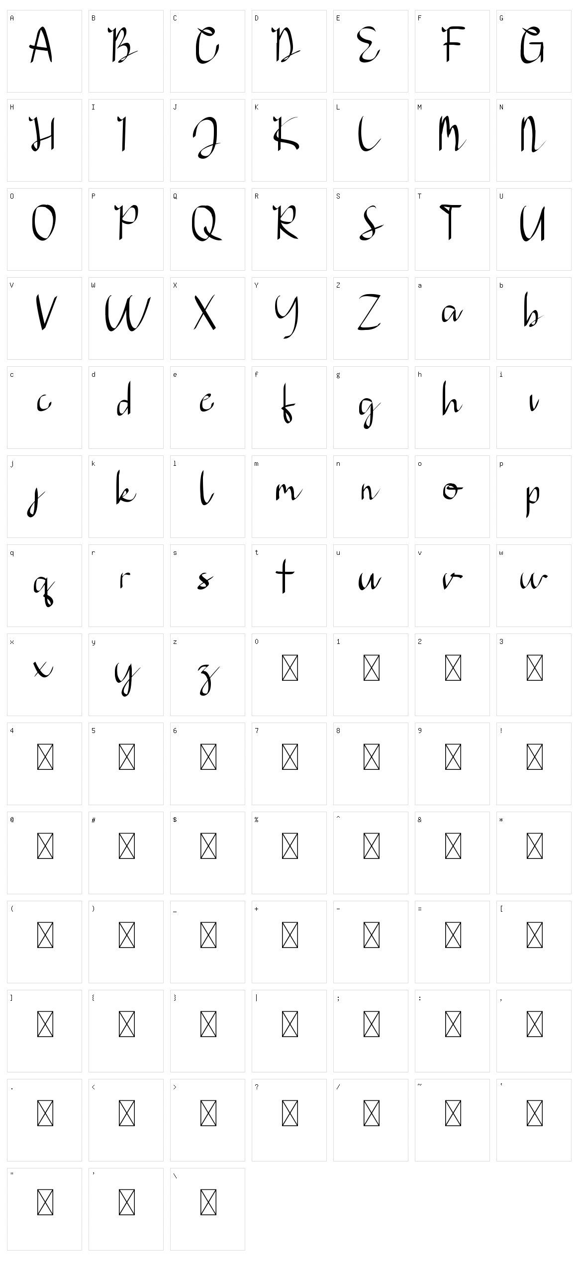 Denique Character Set