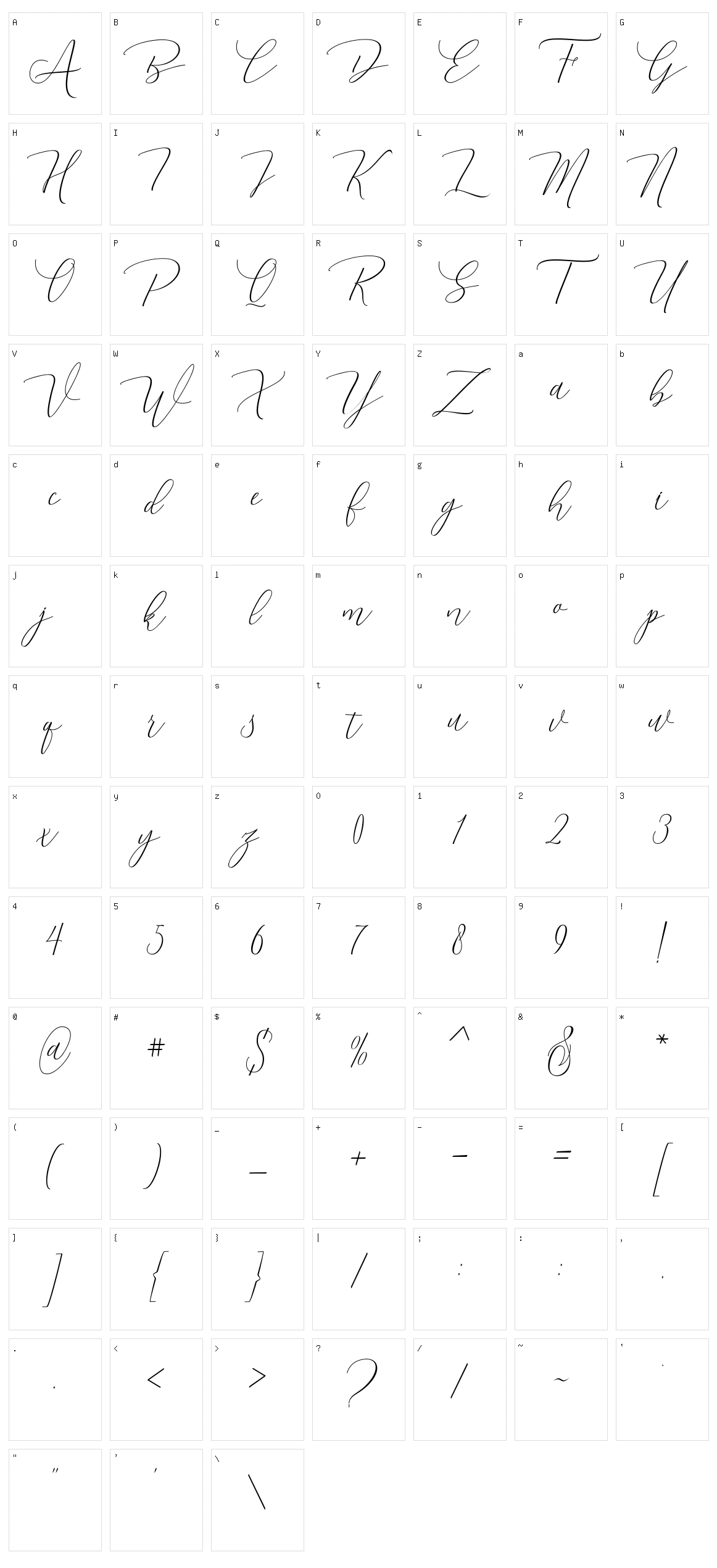 Dhenmark Character Set