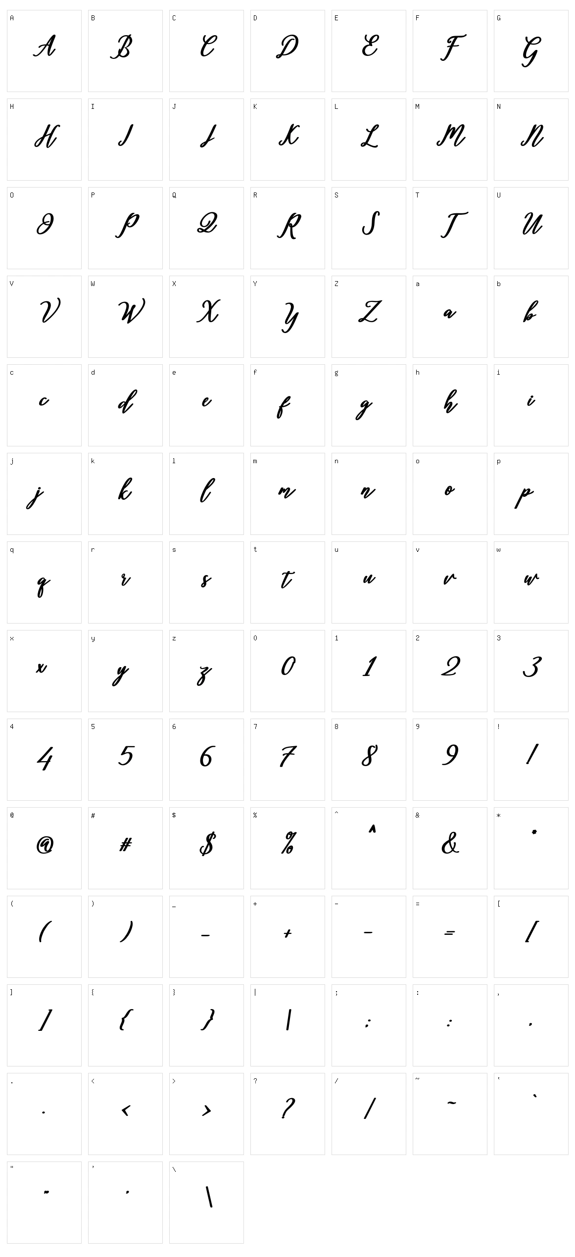Diantha Character Set
