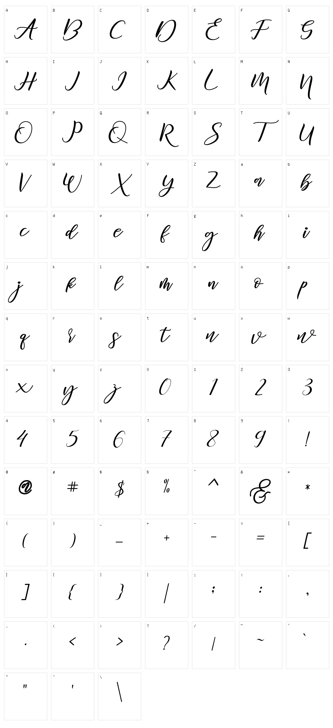 Diary Amily Character Set