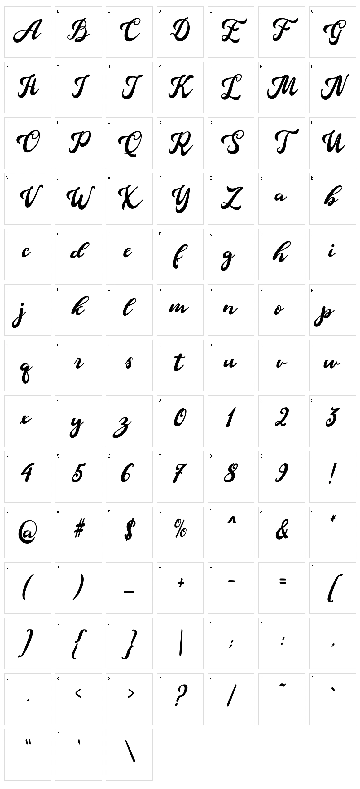 Douglas Character Set