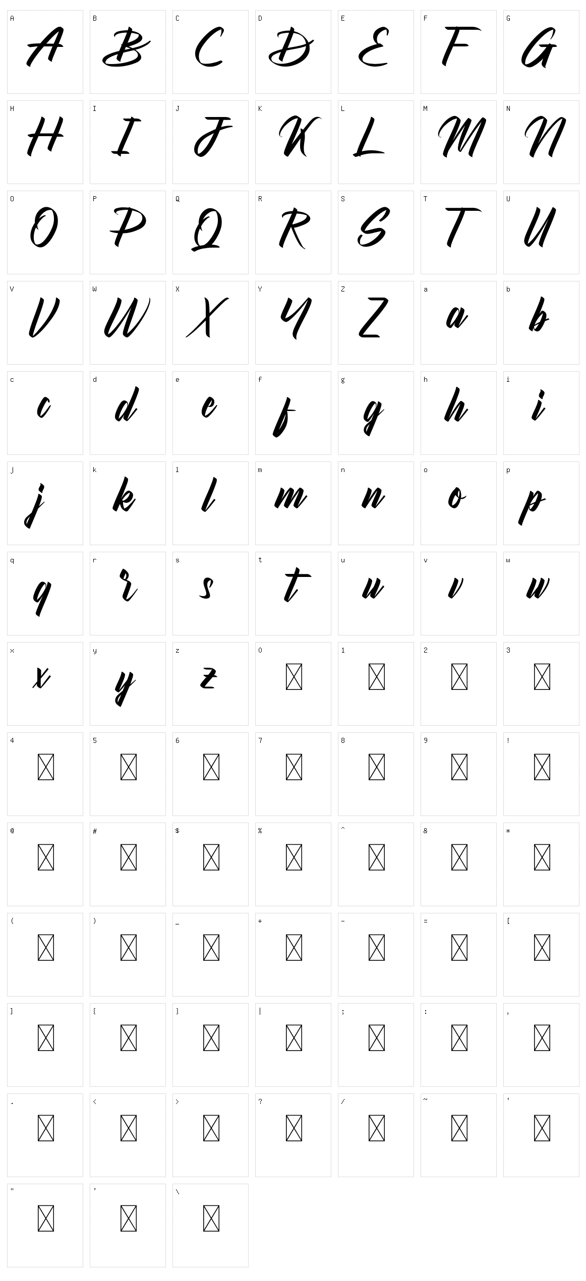 Dreamtimes Character Set