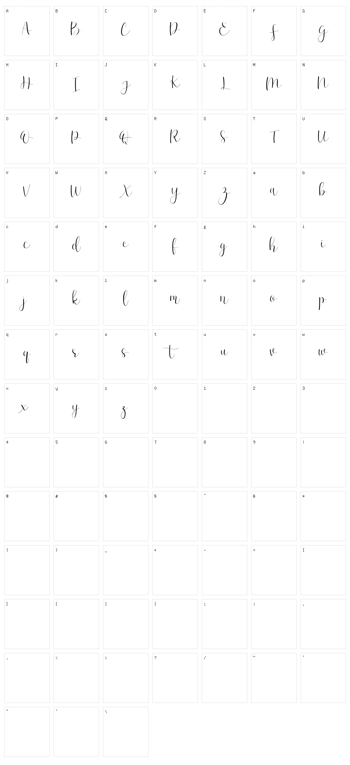 Effort Character Set